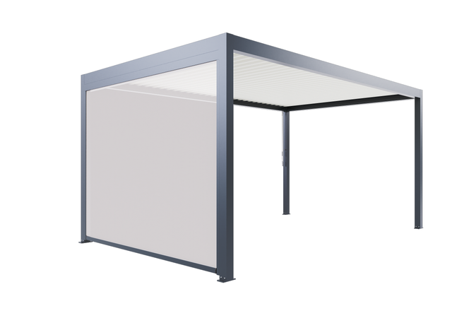 Store zippé pour pergola Caleta 3m autoportante gris 7016 sablé
