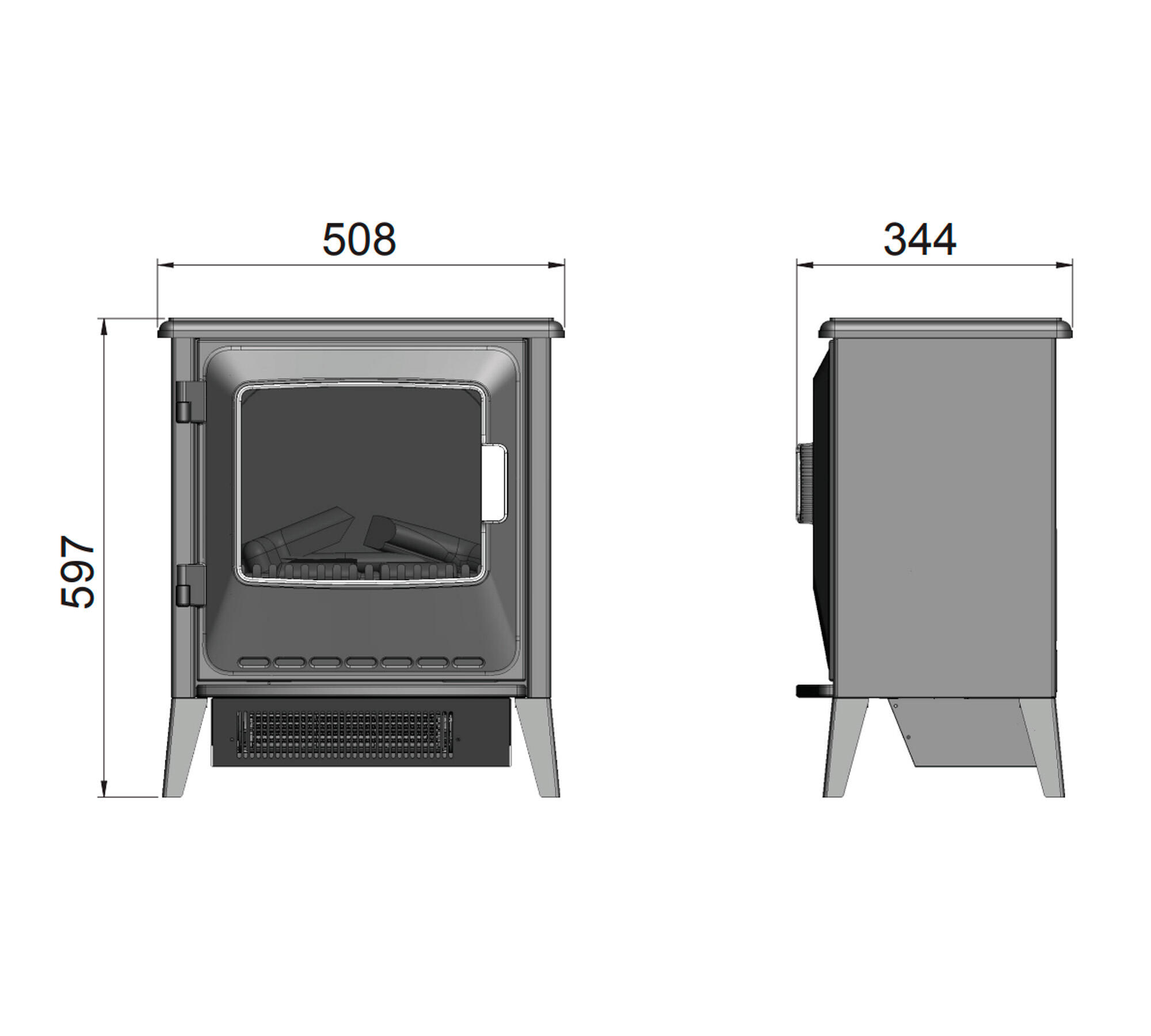 Chimenea eléctrica DIMPLEX Lucia negra - 2