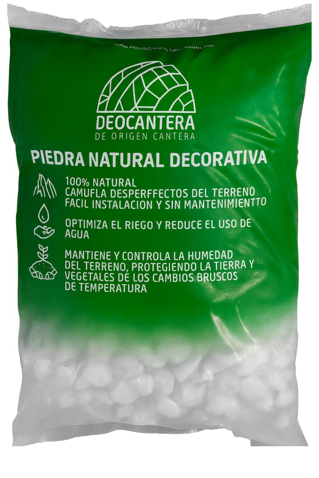 Canto rodado de piedra blanco DEOCANTERA 20Kg para 1.4 m2 - 4