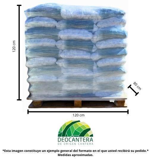 60 sacos canto rodado de piedra blanco DEOCANTERA 20Kg para 1.4 m2 - 2