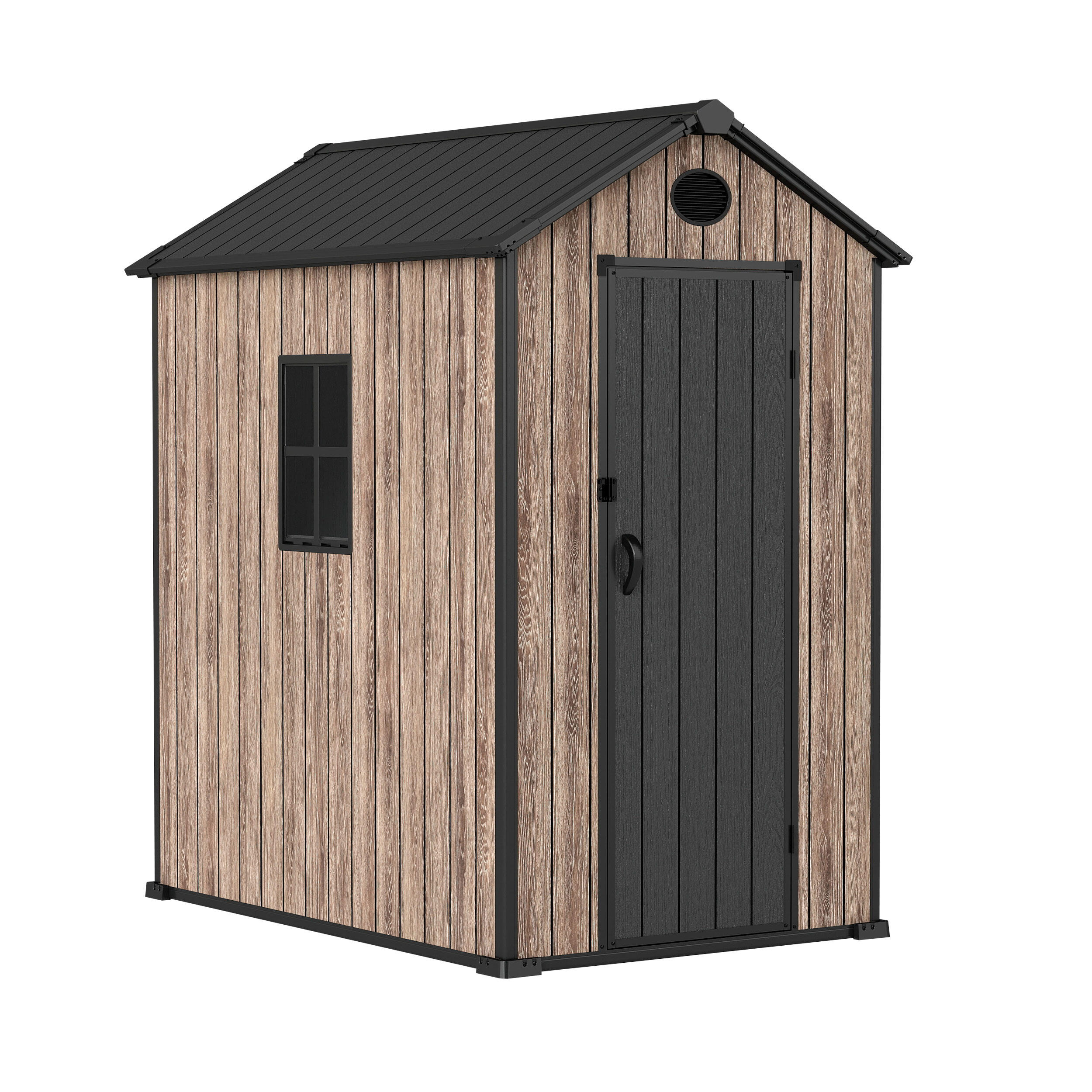caseta de resina oak o30 de 148x224x181 cm y 27 m2 con 16 mm espesor y puerta abatible hoggar