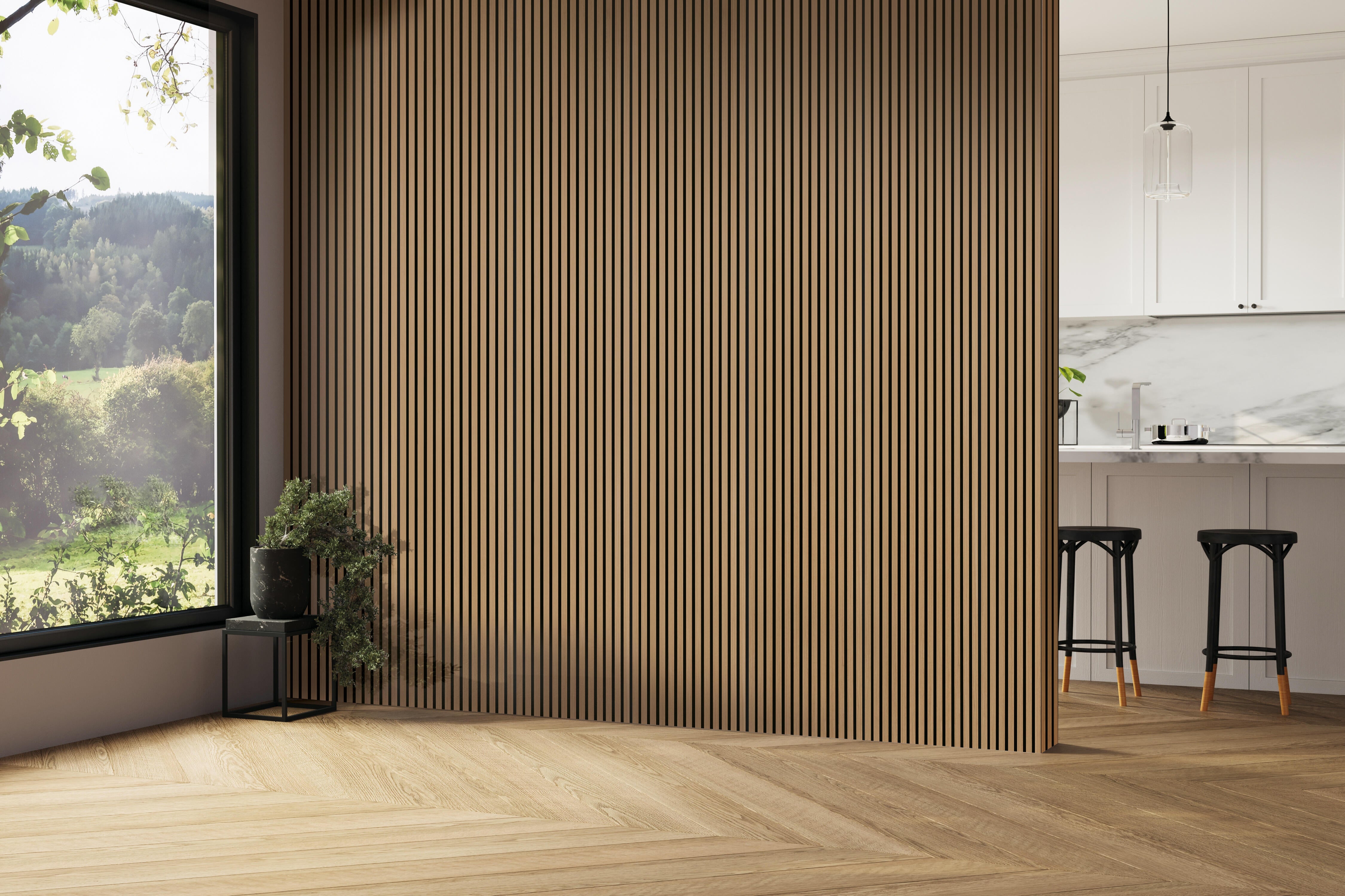 Pannello decorativo fonoassorbente Quanti FIBROTECH rovere L 244 x L 52 cm, Sp 18 mm - 5