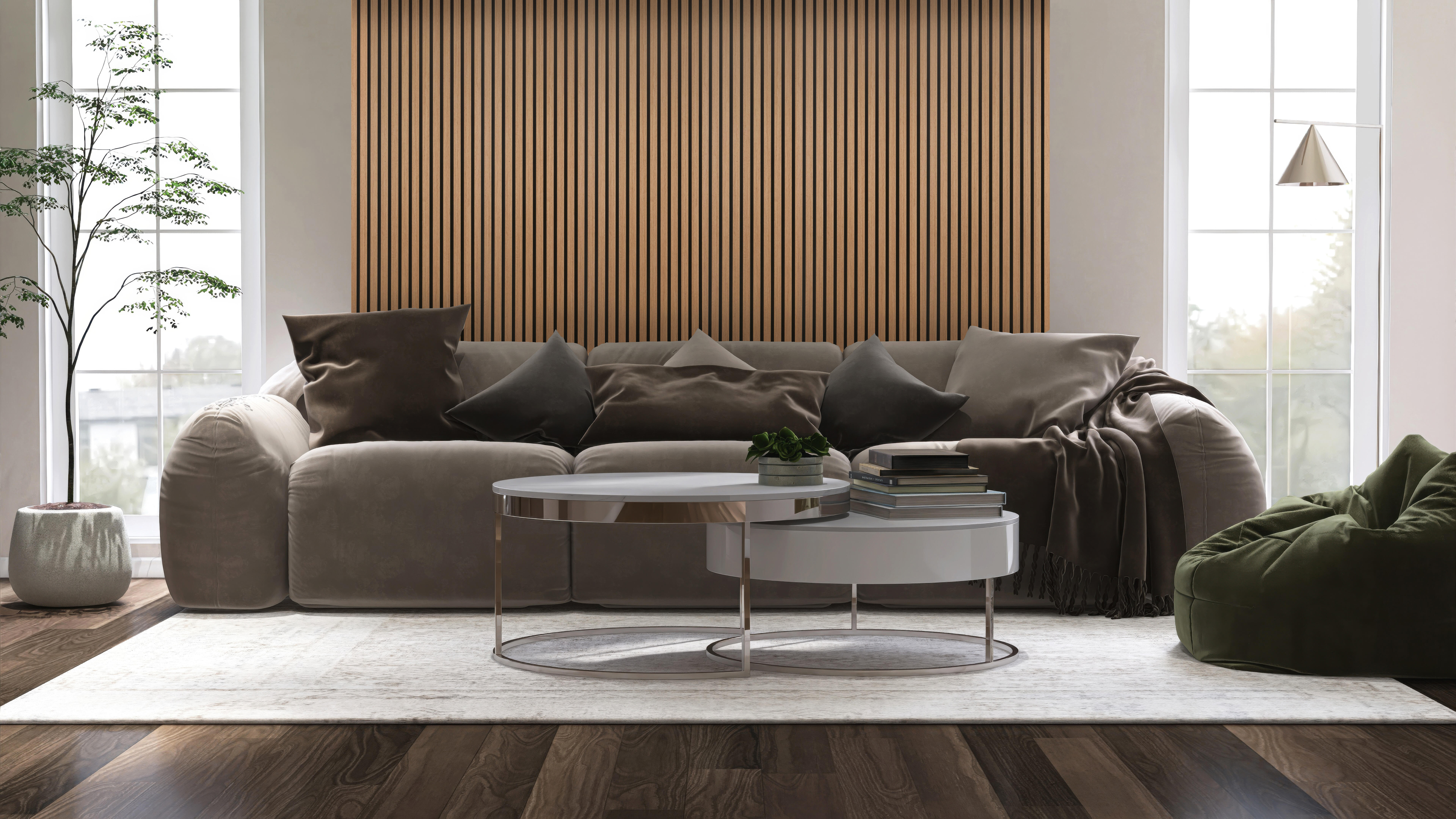 Pannello decorativo fonoassorbente Quanti FIBROTECH rovere L 244 x L 52 cm, Sp 18 mm - 4