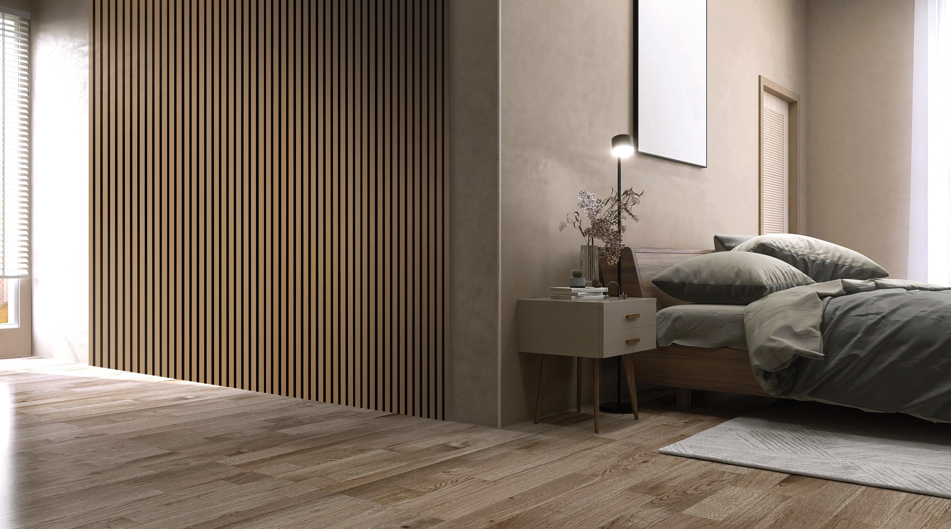 Pannello decorativo fonoassorbente Quanti FIBROTECH rovere L 244 x L 52 cm, Sp 18 mm - 3