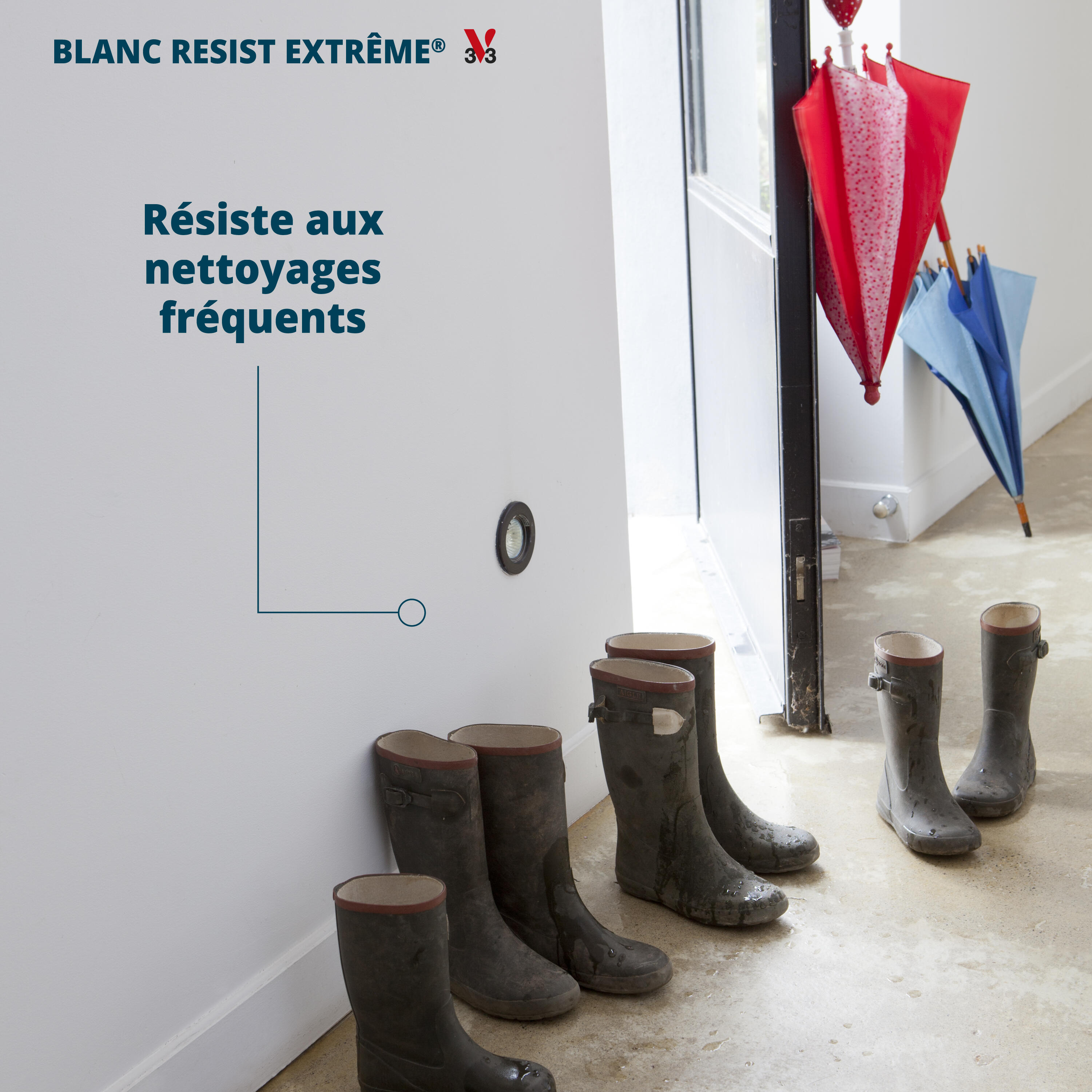 Peinture mur, plafond, boiserie blanc satin V33 Résist' extrême® 10L - 5