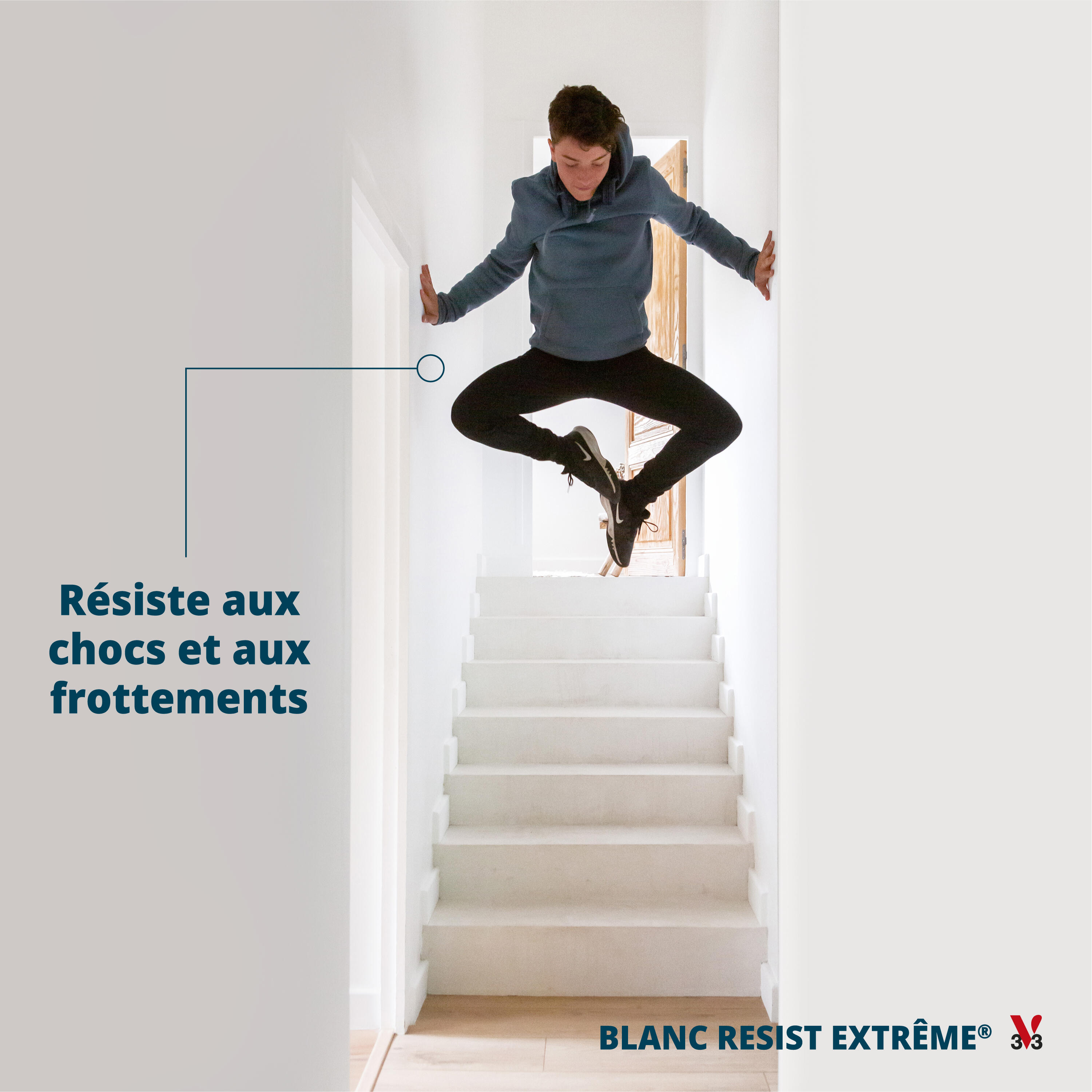 Peinture mur, plafond, boiserie blanc satin V33 Résist' extrême® 10L - 6