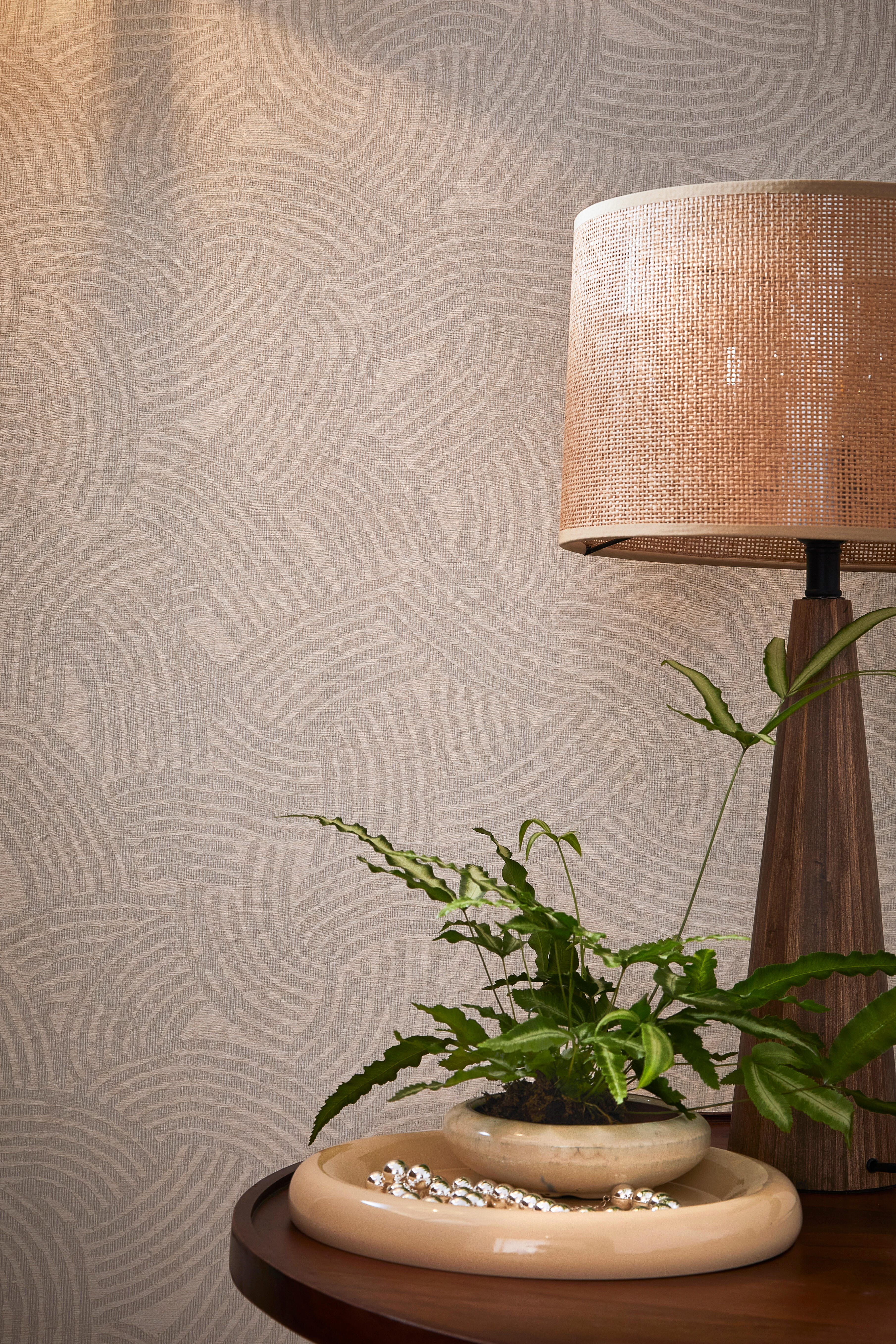 Lampe Honorine, céramique, beige, H.58 cm, E27 - 6