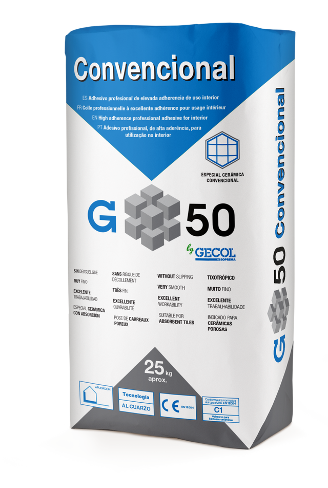 CEMENTO COLA G50 CONVENCIONAL 25KG BLANCO