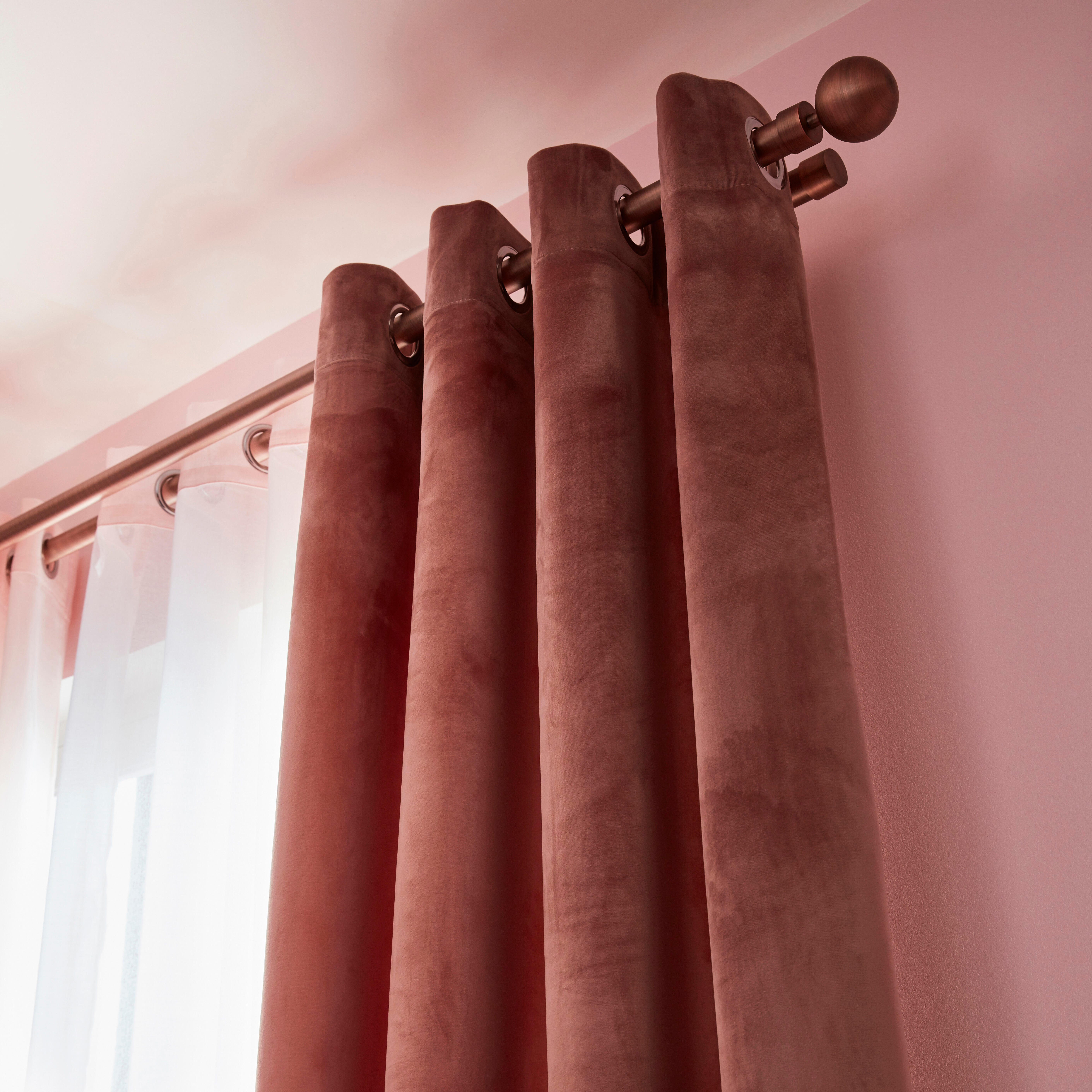 Tenda Misty rosa antionde, passanti nascosti 135x280 cm - 7