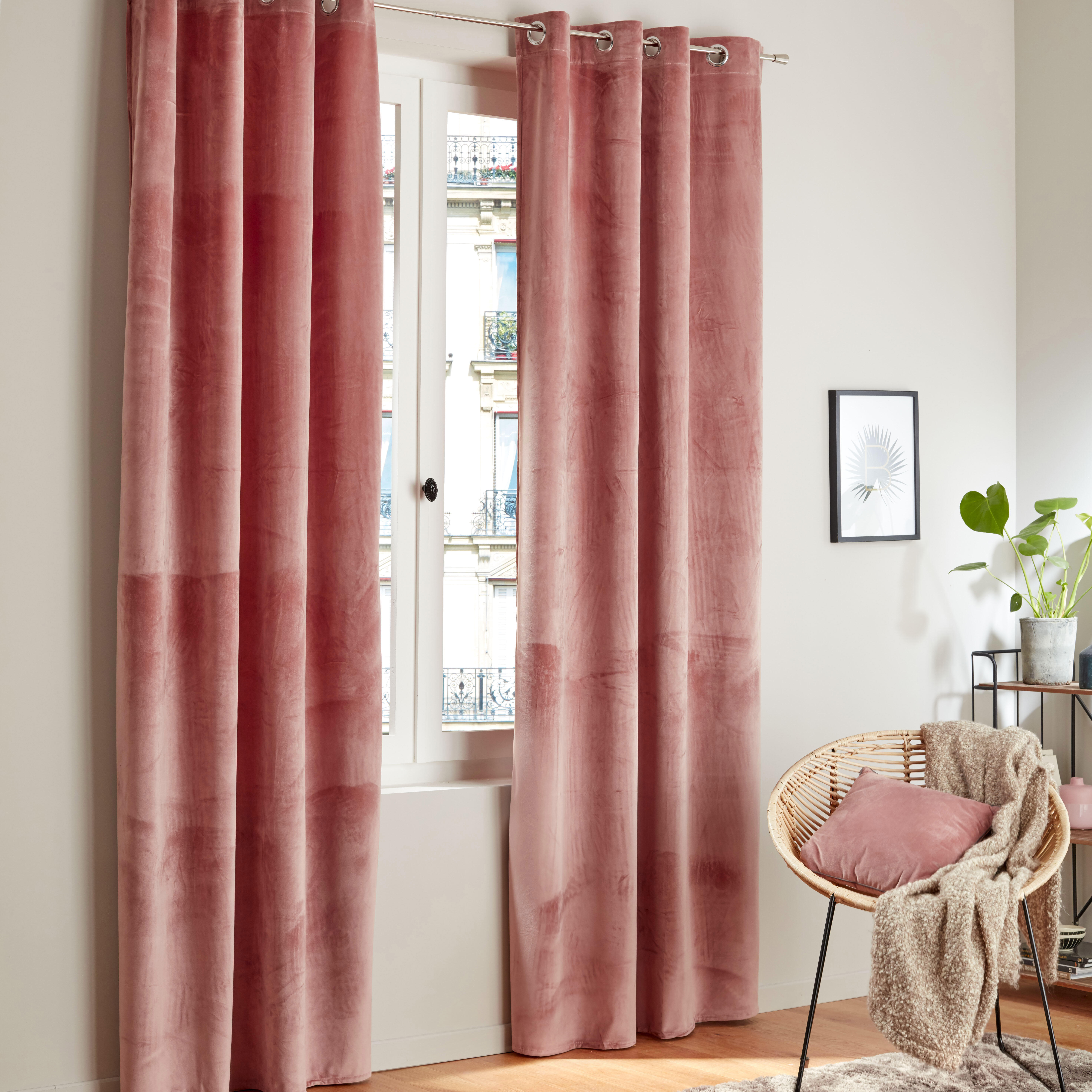 Tenda Misty rosa antionde, passanti nascosti 135x280 cm - 2