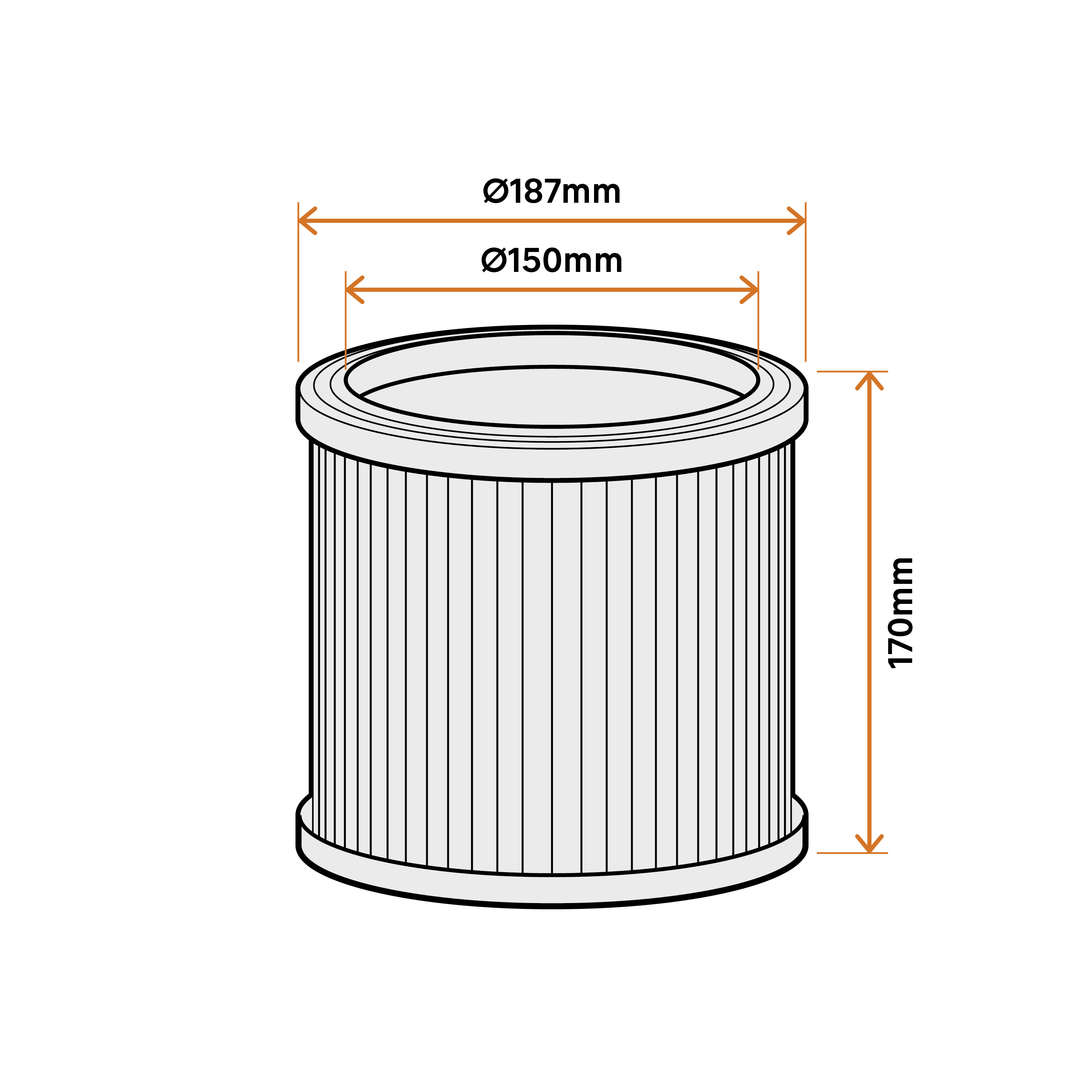 Filtre cartouche pour aspirateur 20 et 30 l, DEXTER - 2