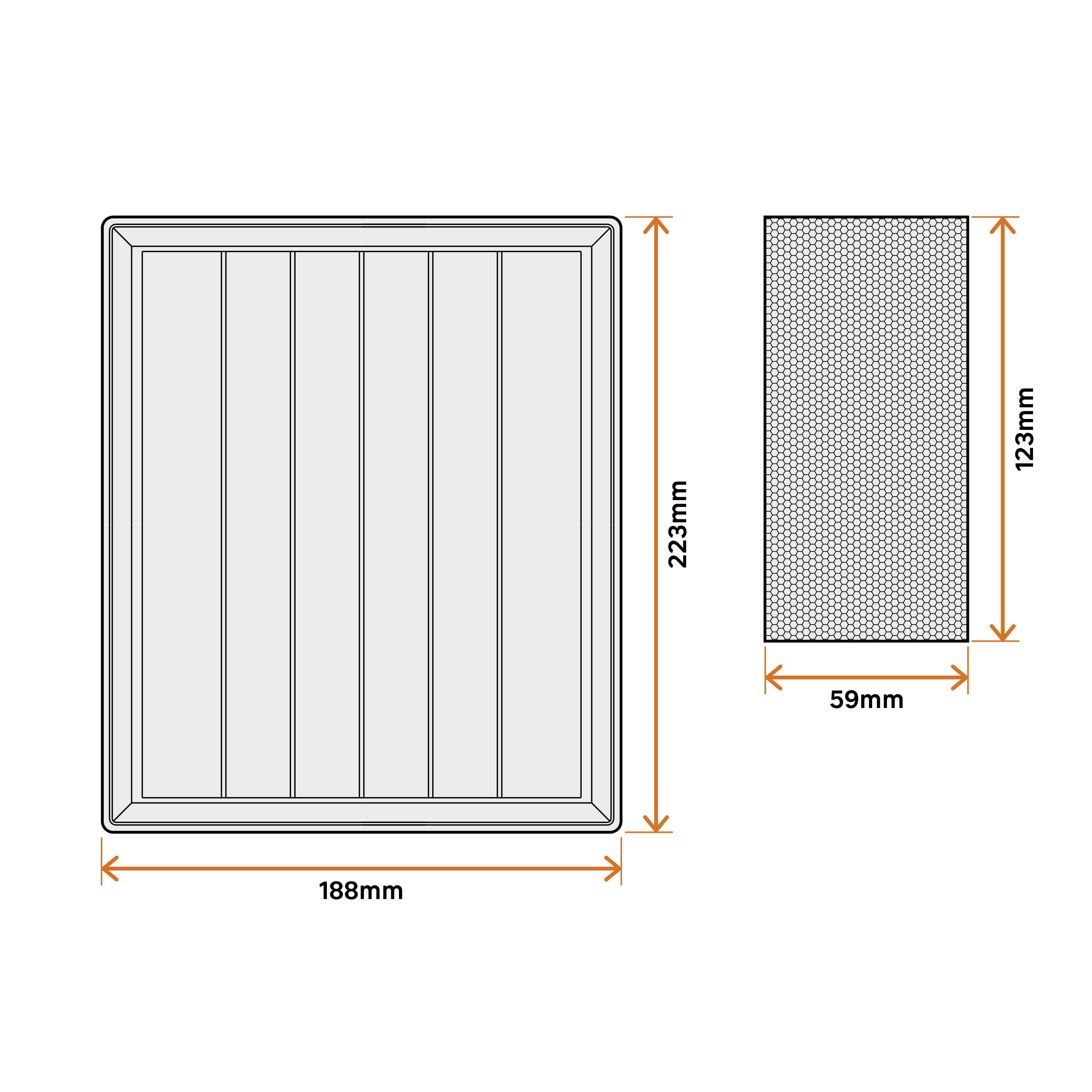 Filtre plat plissé pour aspirateur DWDP30, DEXTER - 2