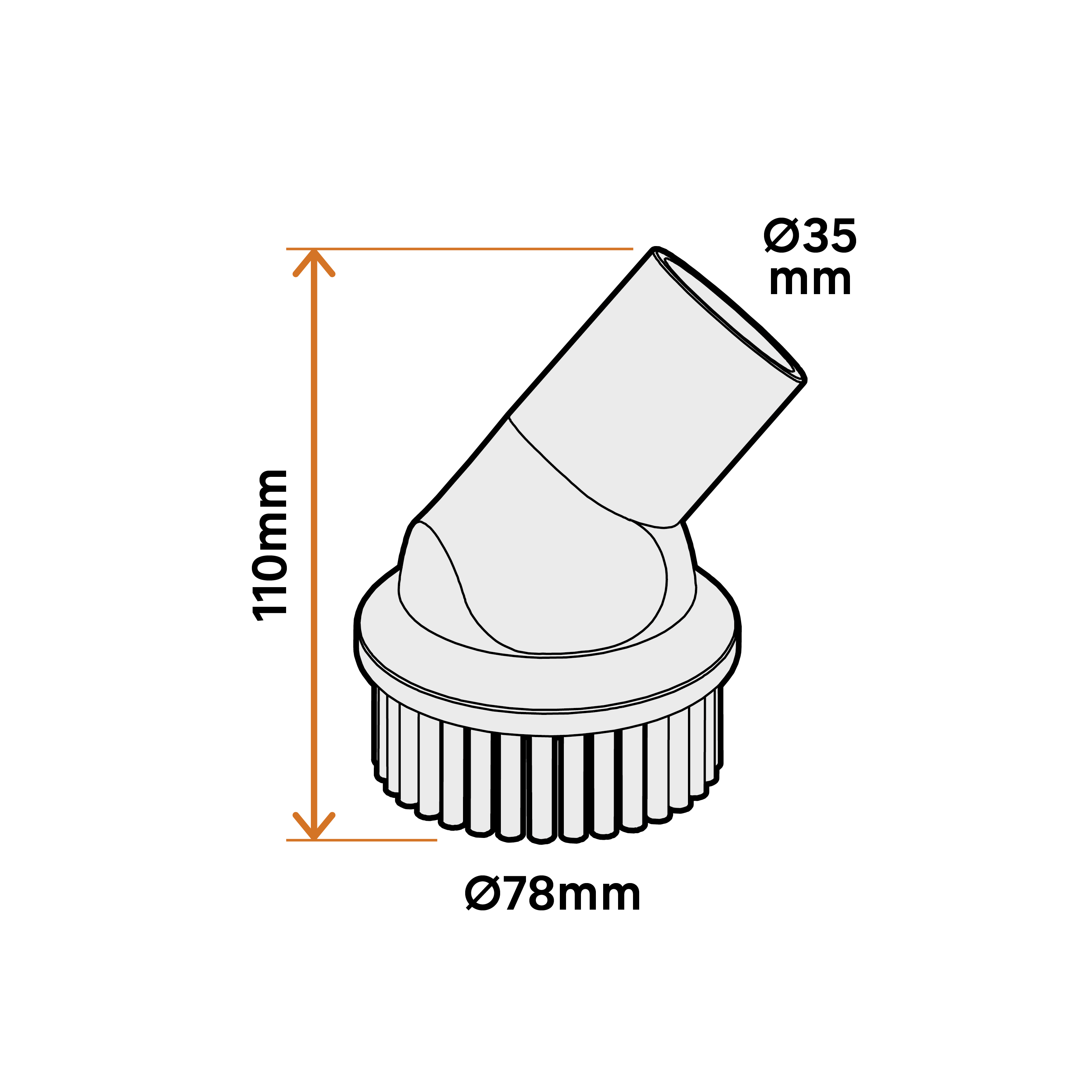 Brosse pour aspirateur pvc Pj178003-1 DEXTER poil rigide - 3