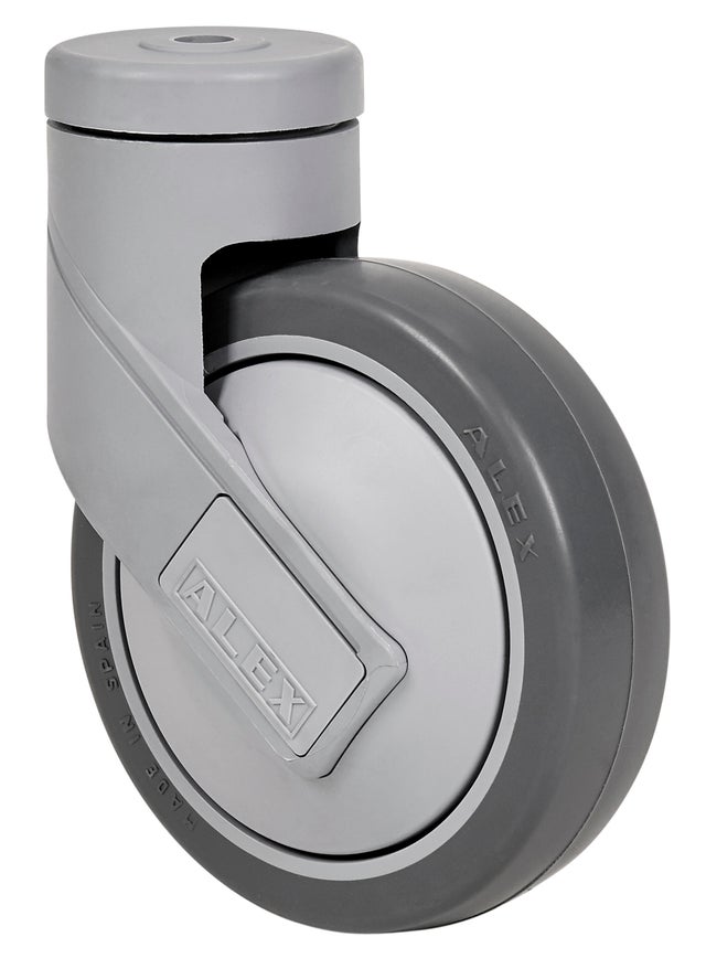 RUEDA GIRATORIA GOMA 125MM
