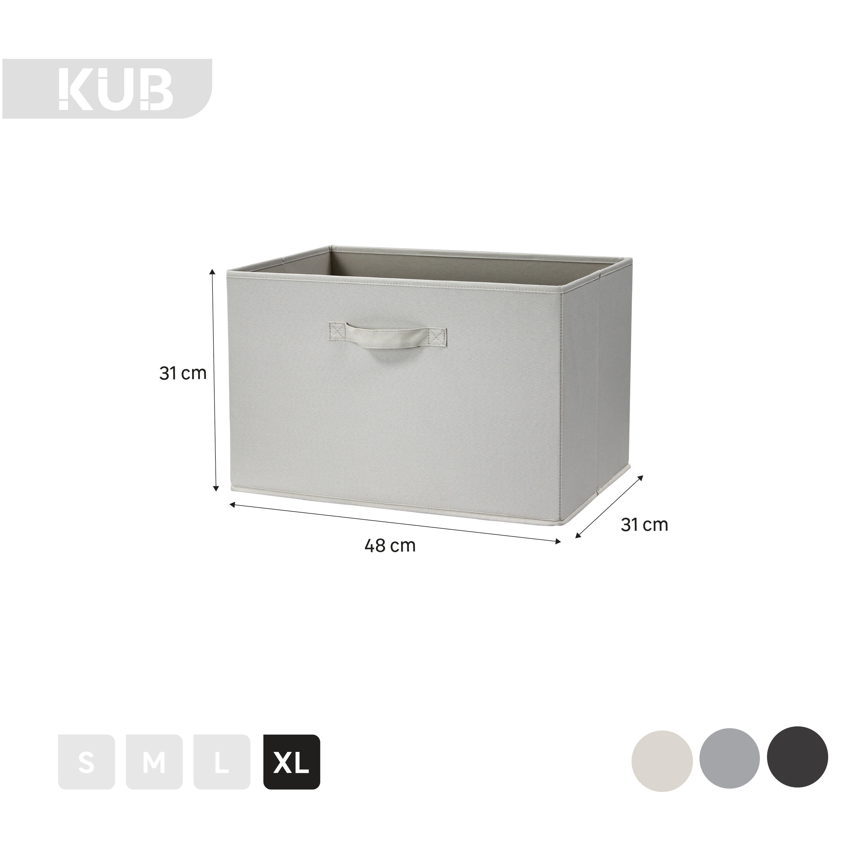 Cesto XL Kub spaceo 31X31X31CM bege - 5