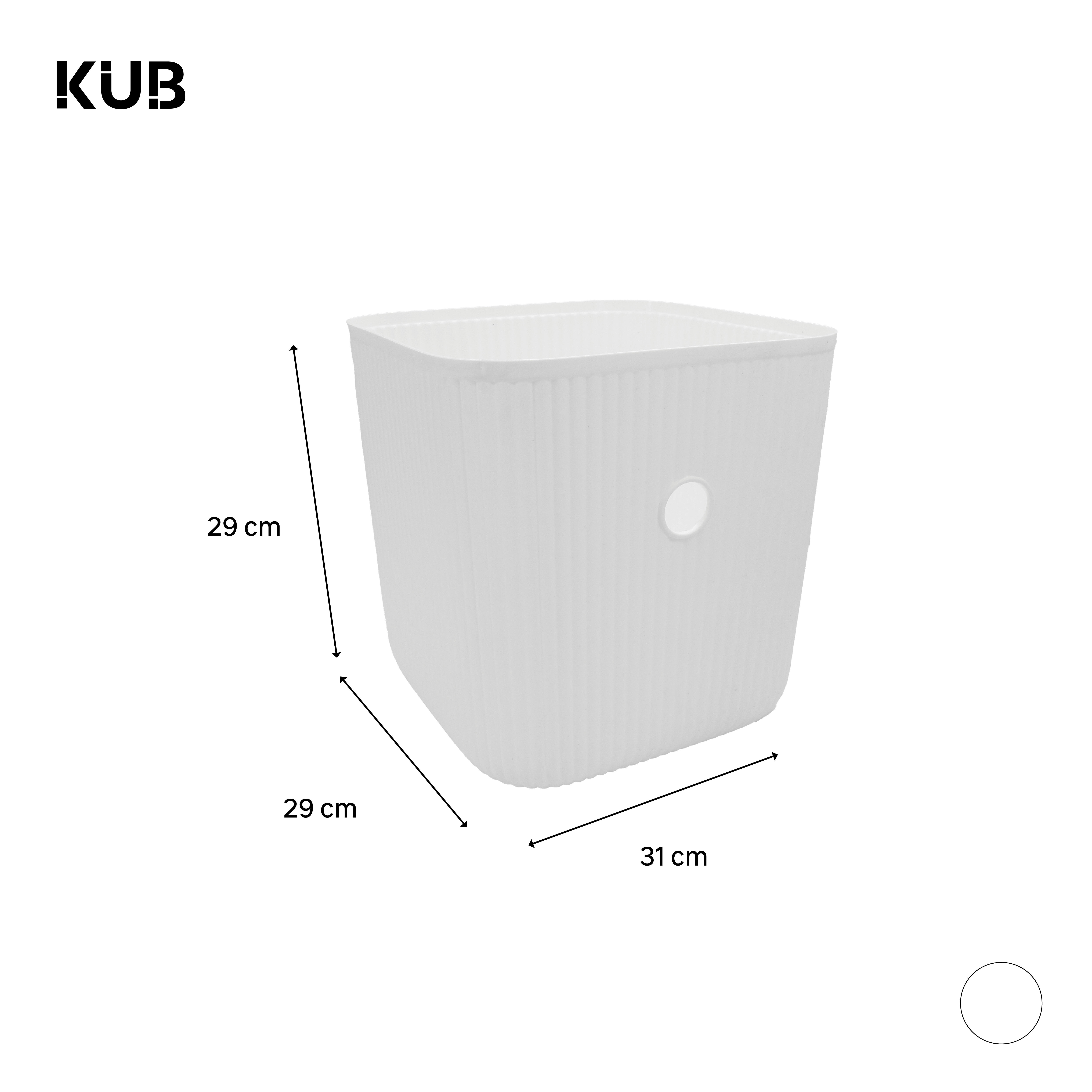 Cesto L Kub spaceo 20L 29X31X29CM branco - 6