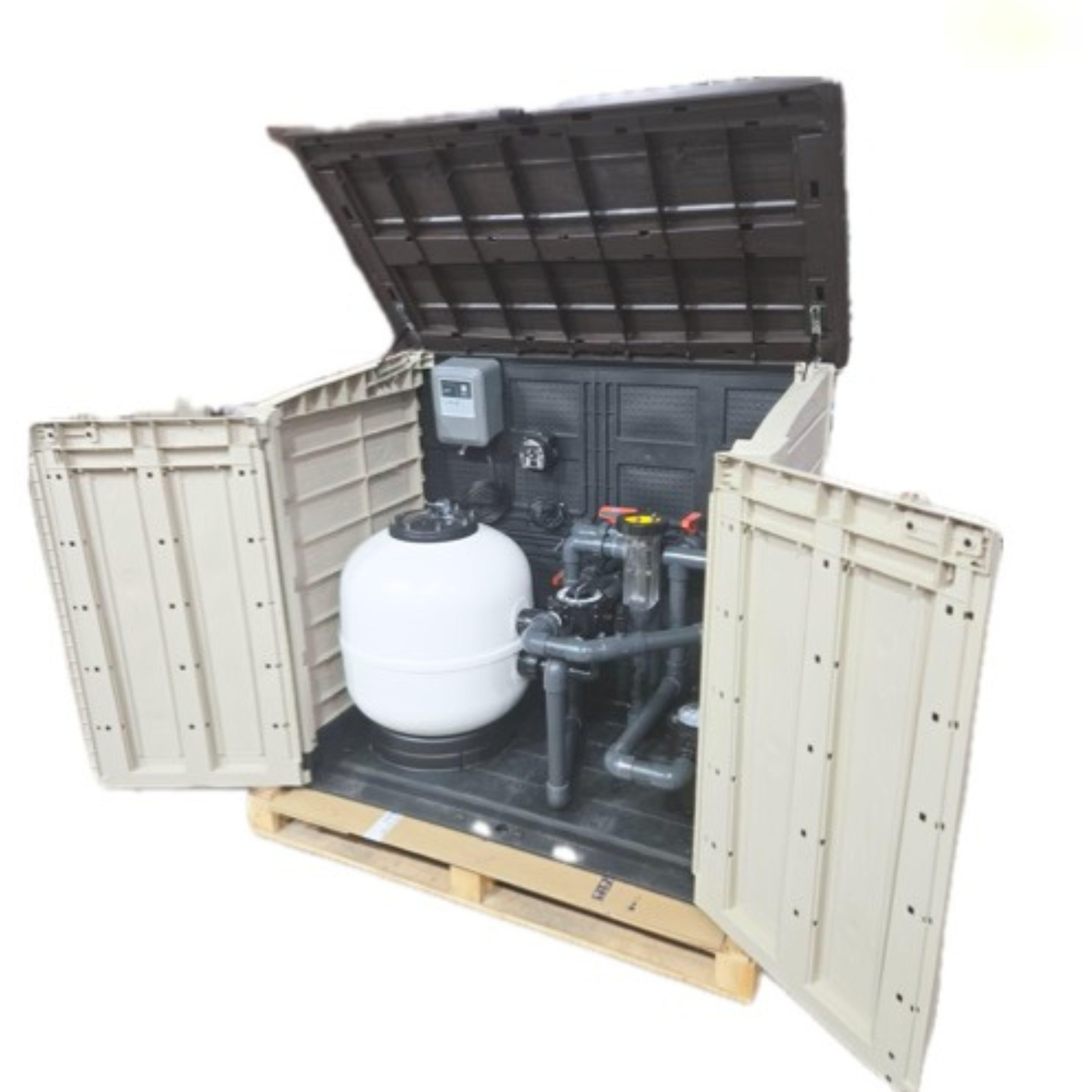 CASETA EXTERIOR CON FILTRO LAMINADO 600MM+ BOMBA 1CV+ CLORADOR+PH ZODIAC - 5