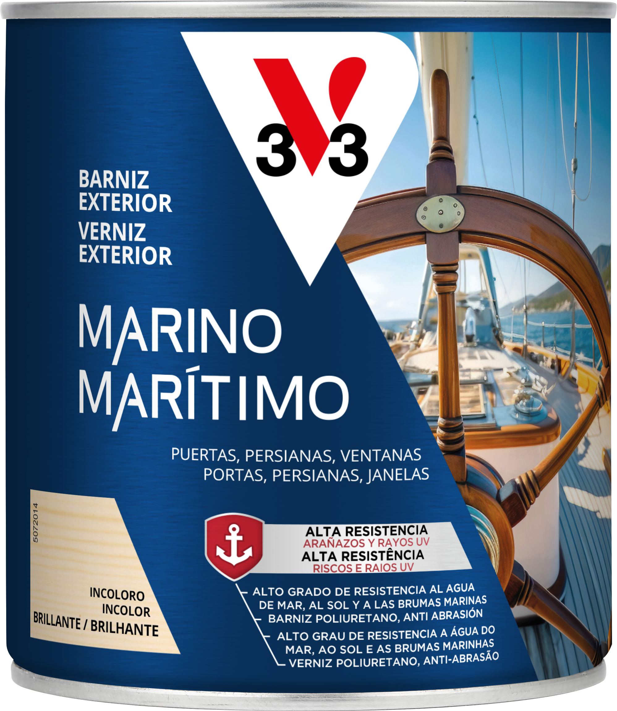Verniz marítimo exterior anti abrasão brilhante incolor 0.75 L incolor V33 - 3