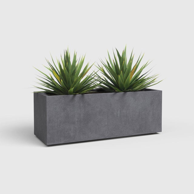 Jardinera cúbica de polipropileno ARTEVASI Sydney 99.5 x 43 x 39.5 cm gris