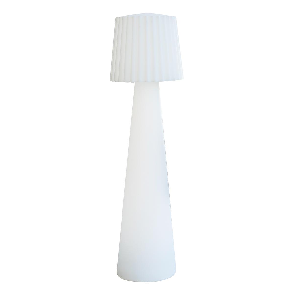 Lámpara de pie led blanca lady c110 luz regulable 110 cm alto