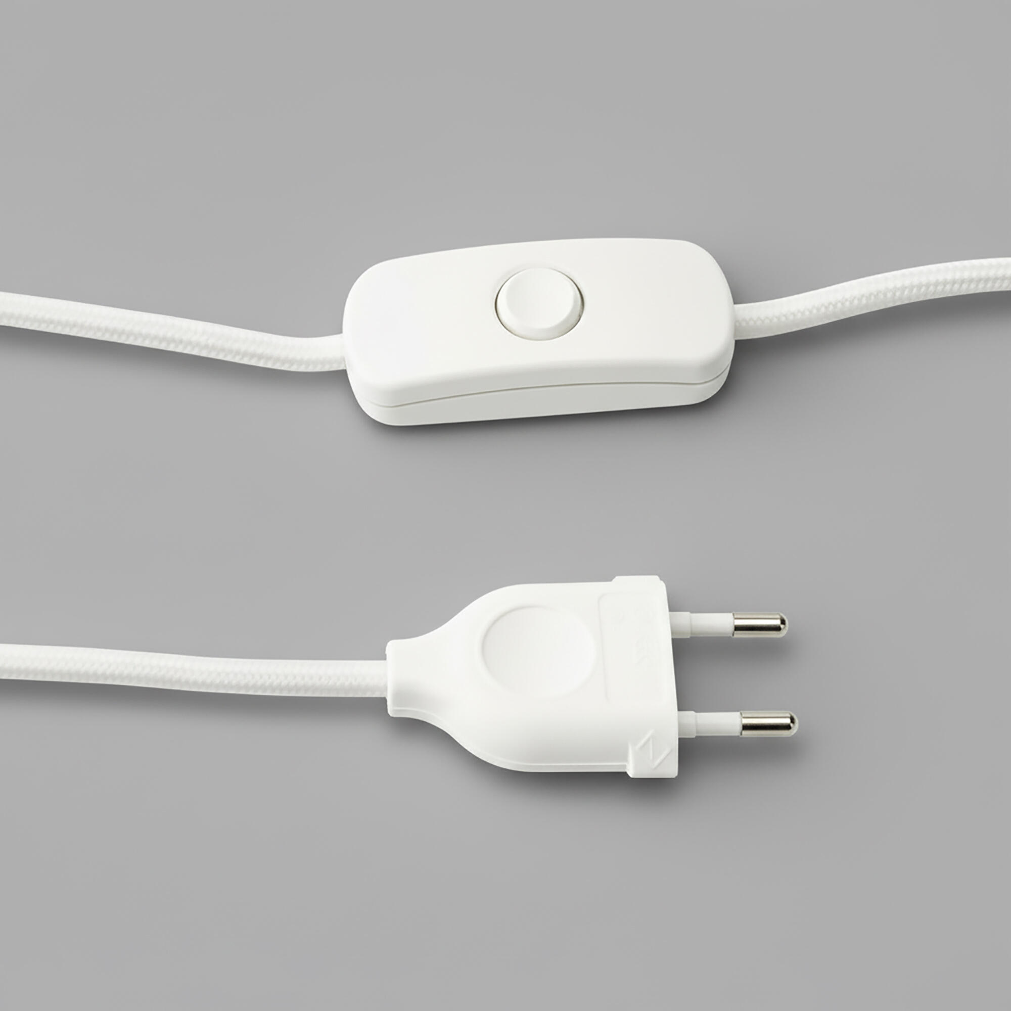 Lámpara de mesa compatible con casquillo E27 Albert XTRELAMP con estructura cerámica blanca pantalla blanca de lino alimentación a red - 6