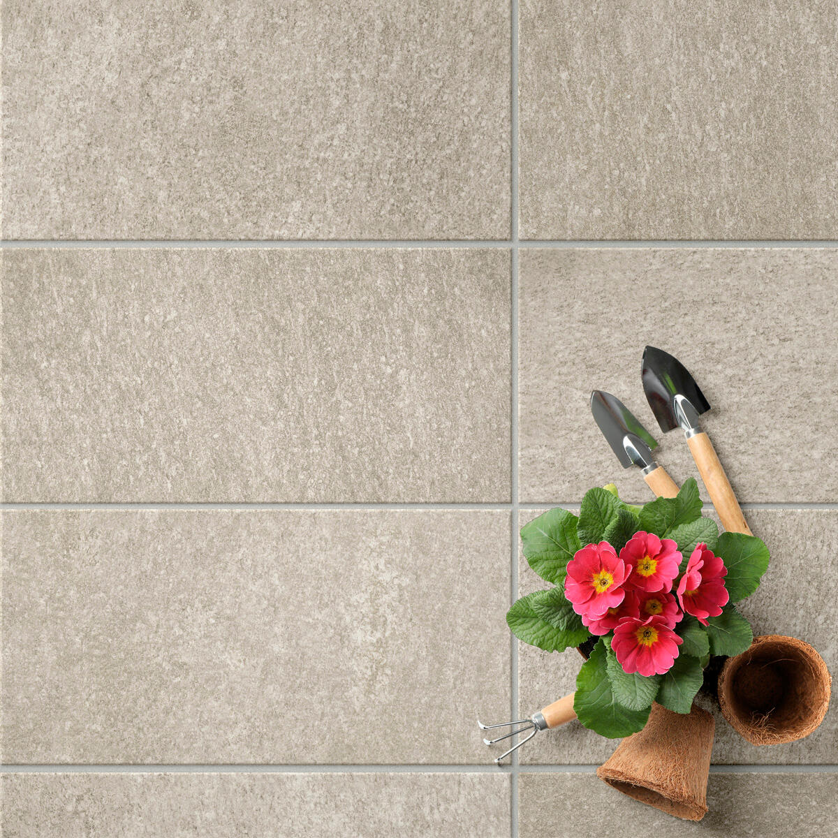 Piastrella da pavimento esterno in gres naturale 25 x 50 cm smaltato beige satinato Cloud R11 traffico intenso (pei 4/5) Sp. 8 mm 1.38 mq - 3