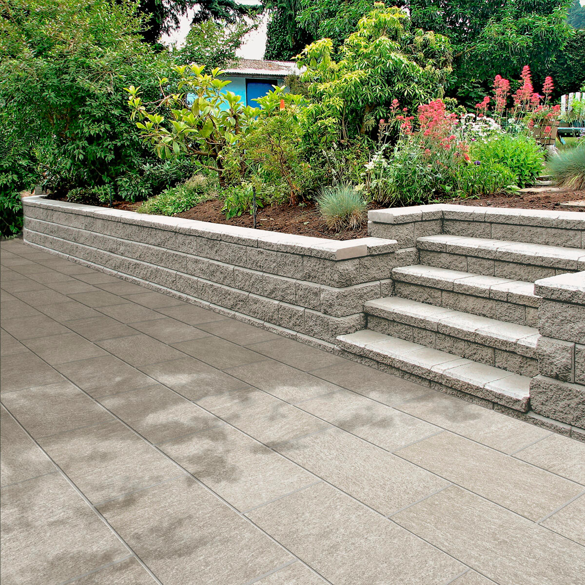 Piastrella da pavimento esterno in gres naturale 25 x 50 cm smaltato beige satinato Cloud R11 traffico intenso (pei 4/5) Sp. 8 mm 1.38 mq - 2
