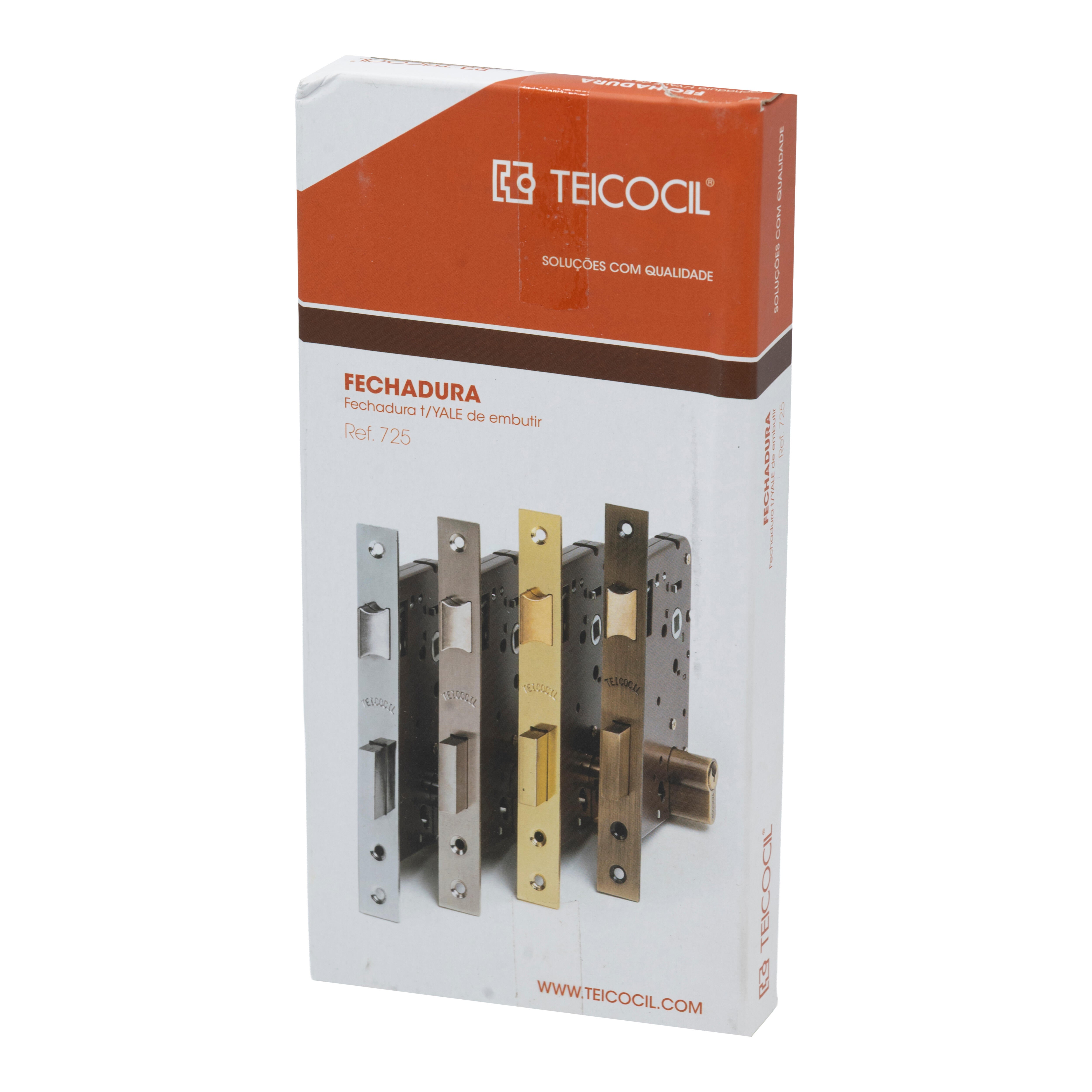 FECHADURA EMBUTIR CILINDRO 725 60mm CROMADO MATE - 4