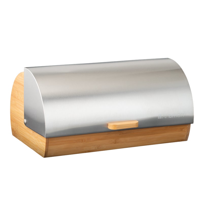 Chlebak bambusowy/stal nierdzewna Gordon 39x28x18.5 cm