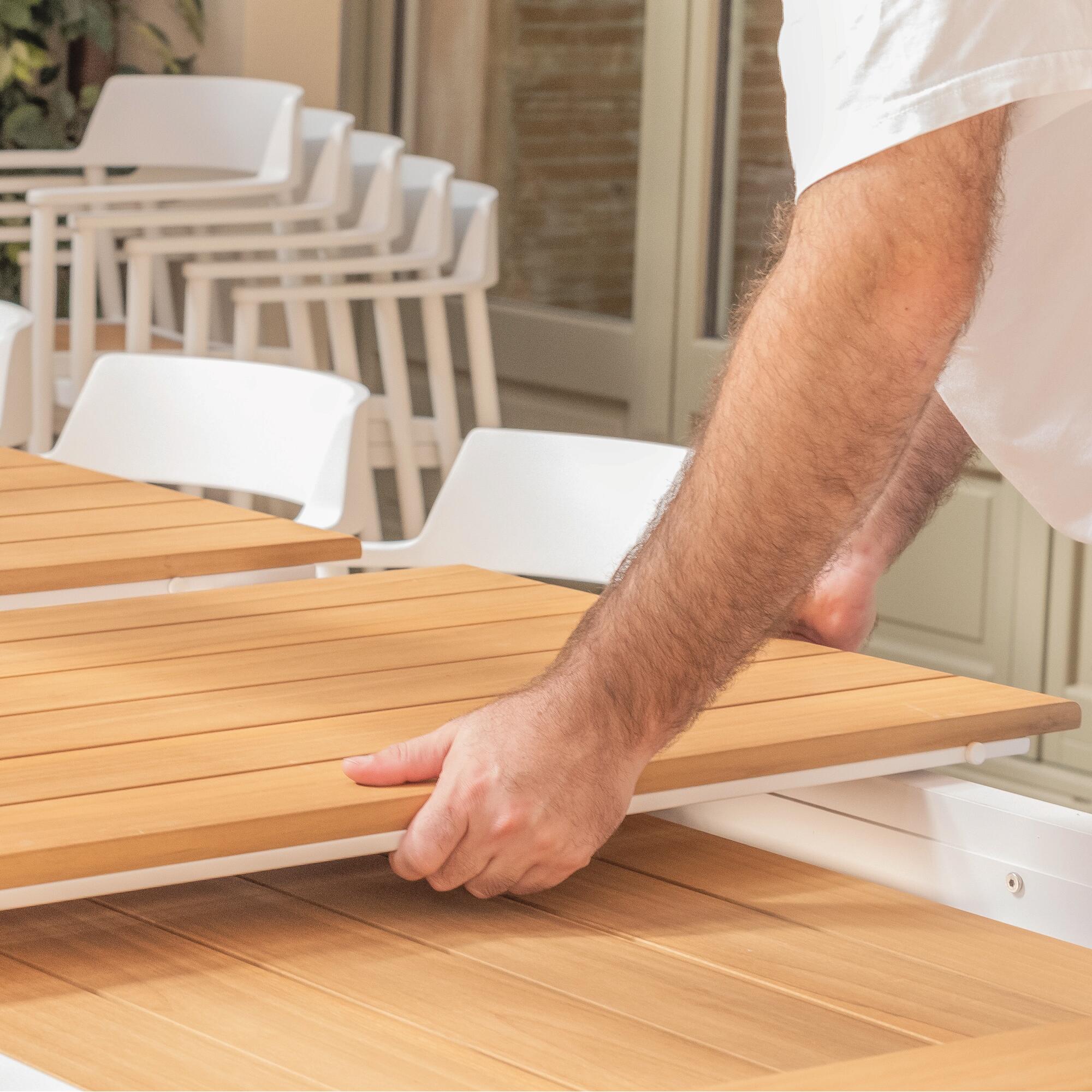 Conjunto de muebles de jardín de aluminio ottawa para 8 comensales