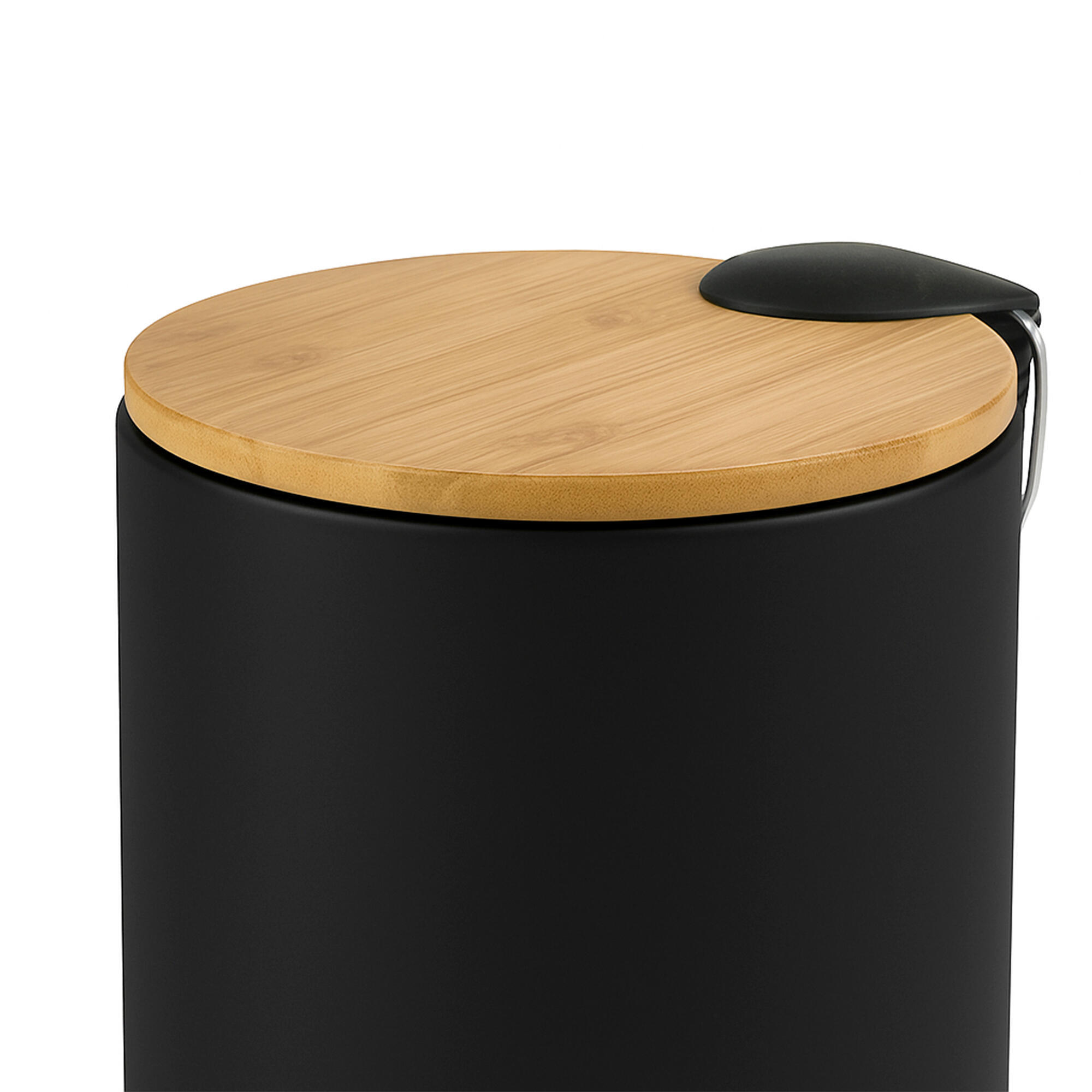 Balde de casa de banho 17x23x17 cm preto mate 3 lt Deblanch Luum - 5