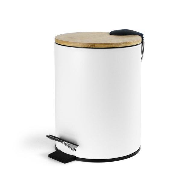 Balde de casa de banho 17x23x17 cm branco mate 3 lt Deblanch Luum