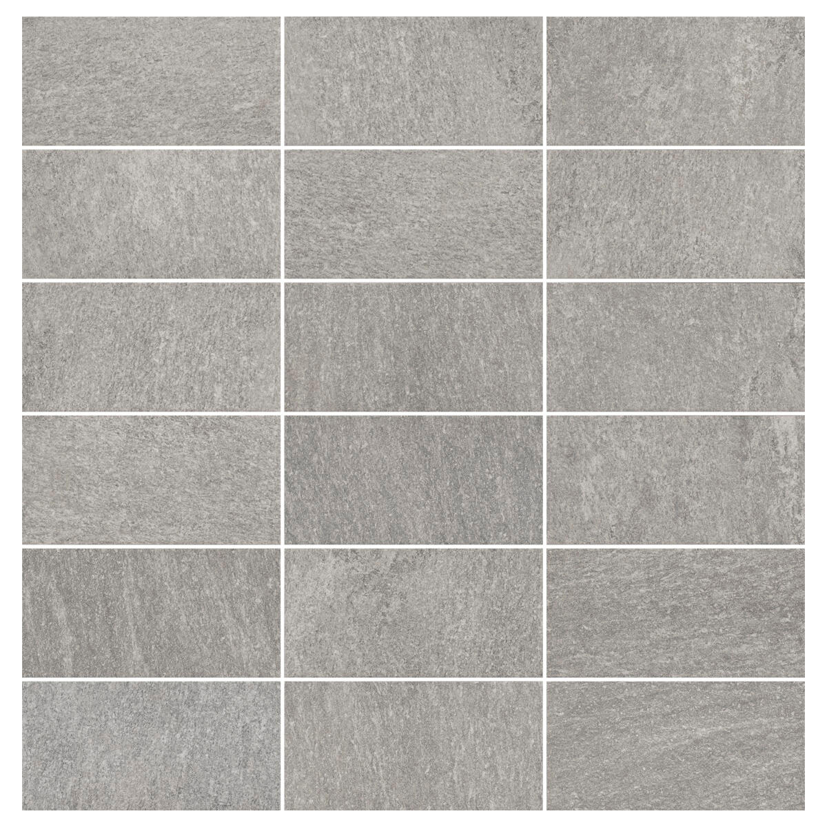 Piastrella da pavimento esterno in gres naturale 25 x 50 cm smaltato grigio satinato Cloud R11 traffico intenso (pei 4/5) Sp. 8 mm 1.38 mq - 4