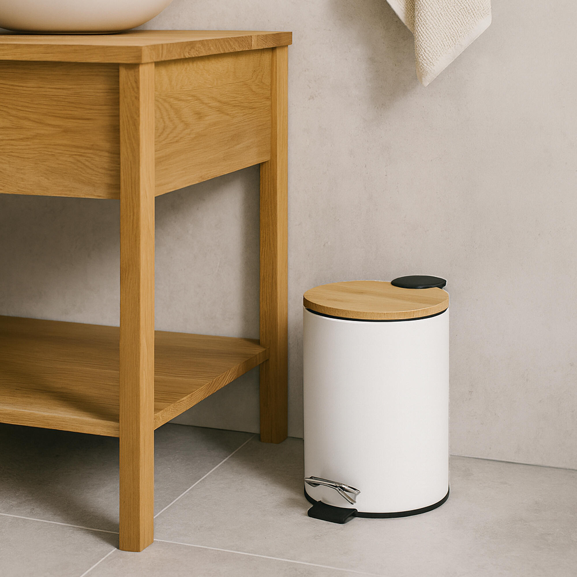 Balde de casa de banho 17x23x17 cm branco mate 3 lt Deblanch Luum - 3