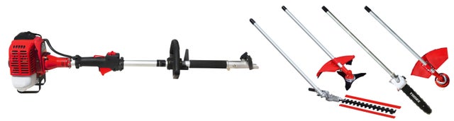 Decespugliatore a scoppio 2 tempi 33 cm in acciaio LM33F impugnatura a D con testa in nylon 2 fili