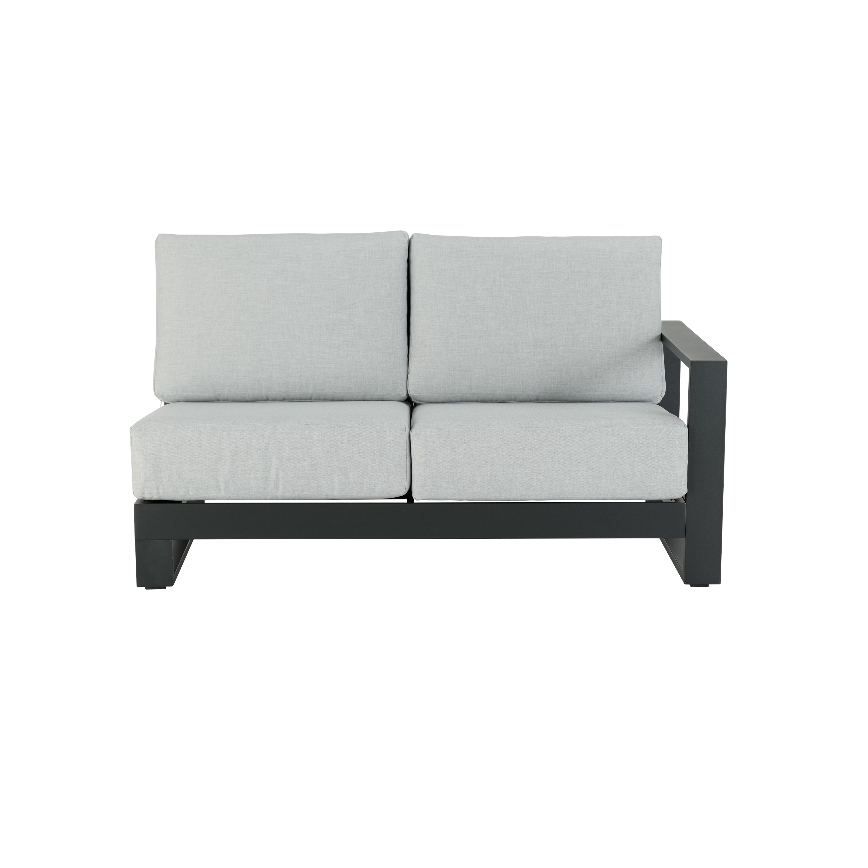 Sofa ogrodowa 2-osobowa Athena lewa 160x88x69 cm szara Naterial
