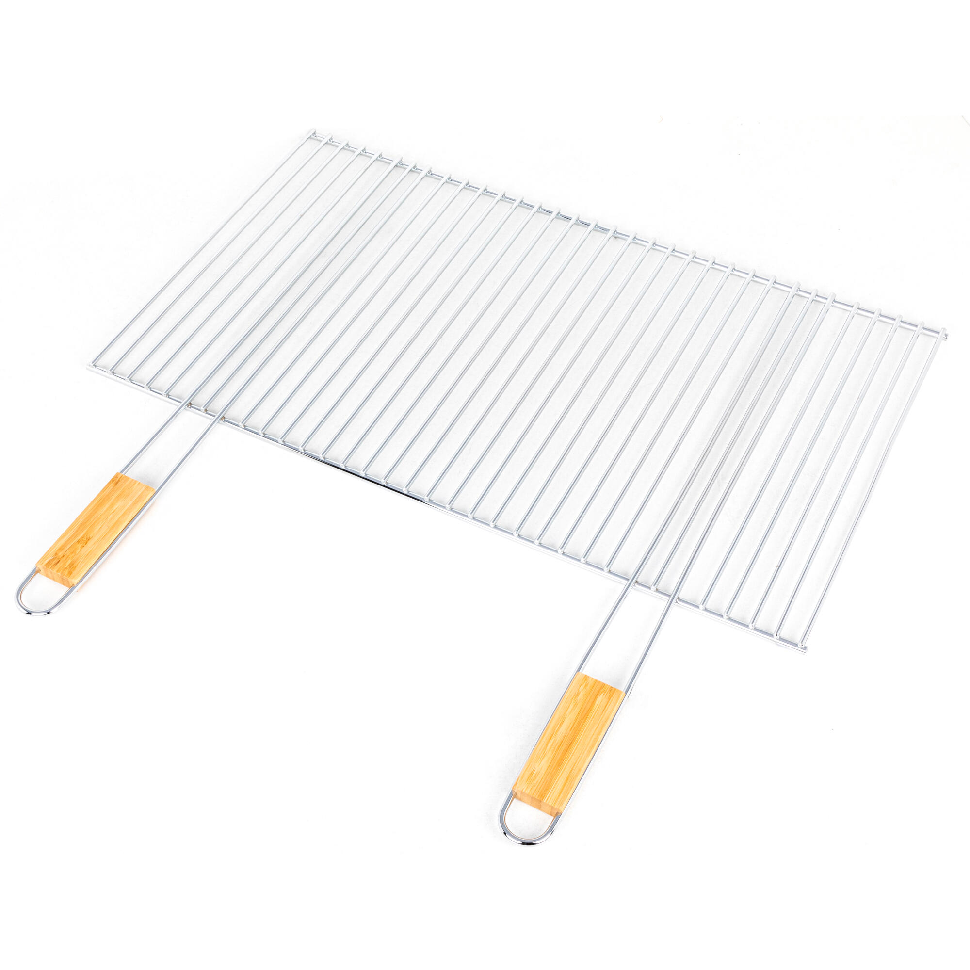 Grille rectangulaire avec poignet en bois 70 x 40 cm - 2