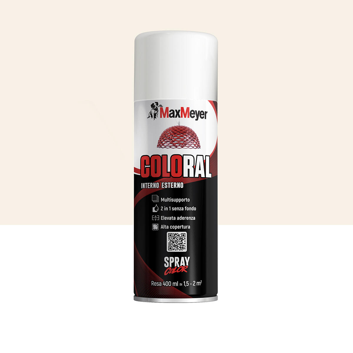 Smalto spray MAXMEYER acrilico ral 9010 bianco opaco 0.4 L - 3