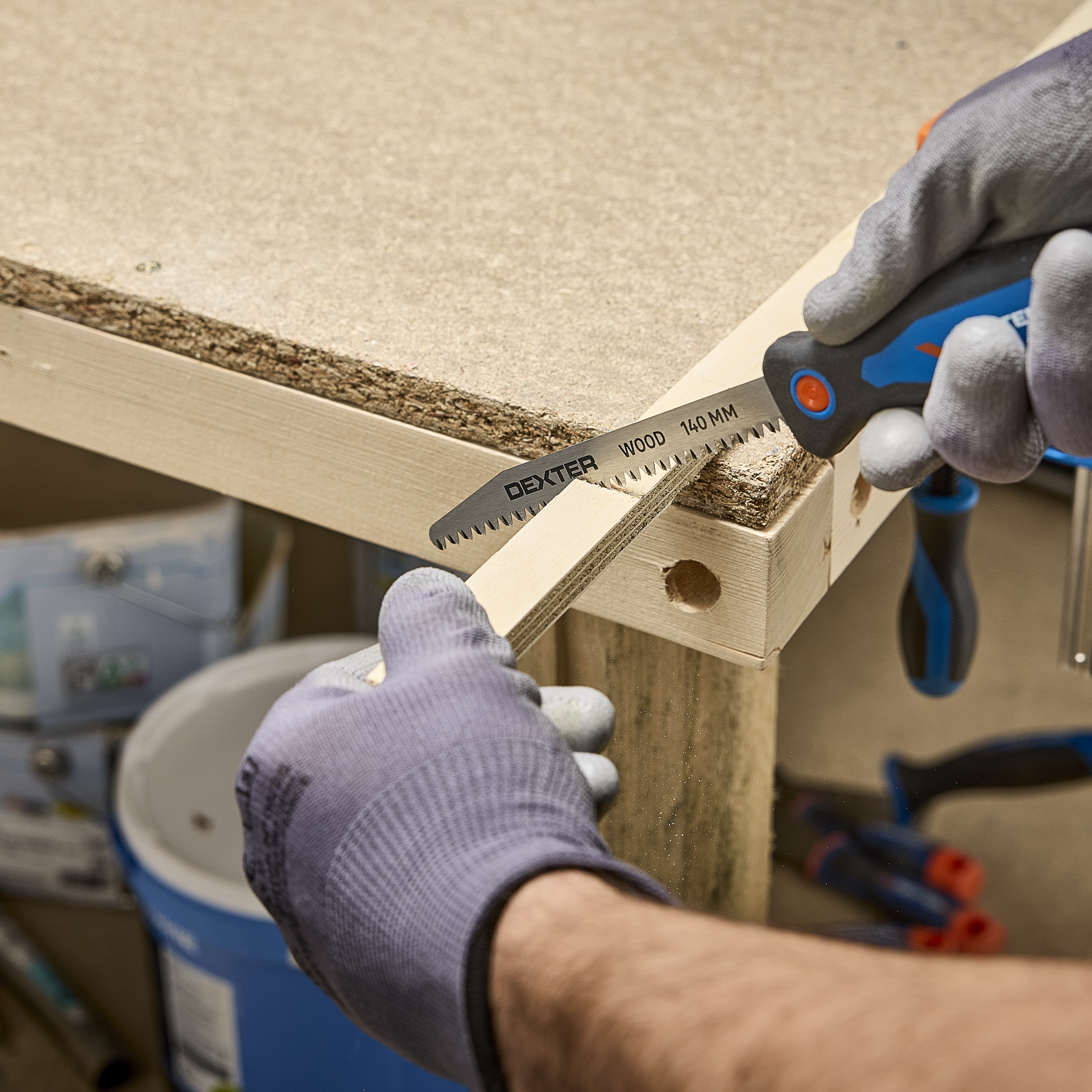 Mini serra 140 mm com 2 lâminas para metal e madeira 9 e 24 TPI Dexter - 6