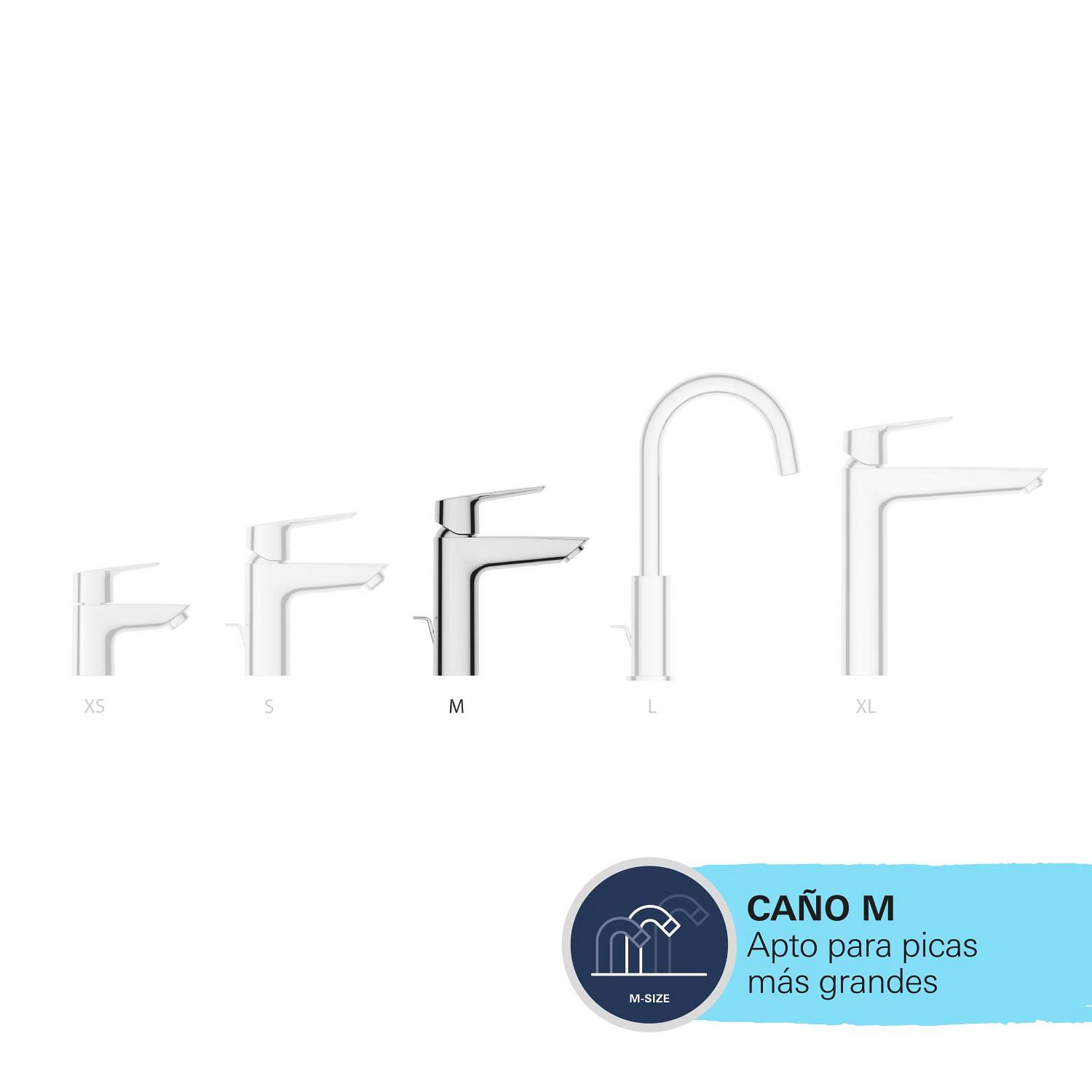 Grifo de lavabo GROHE Clova Pulse monomando cromo brillo. Antical. Latón - 6