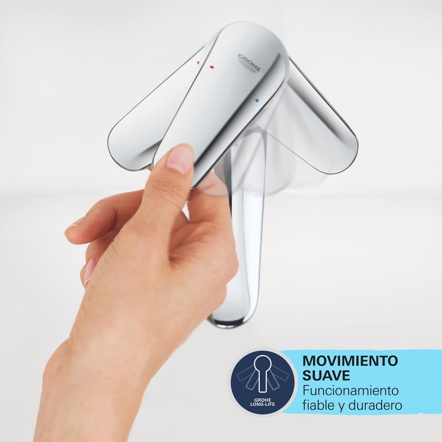 Grifo de lavabo GROHE Clova Pulse monomando cromo brillo. Antical. Latón - 5