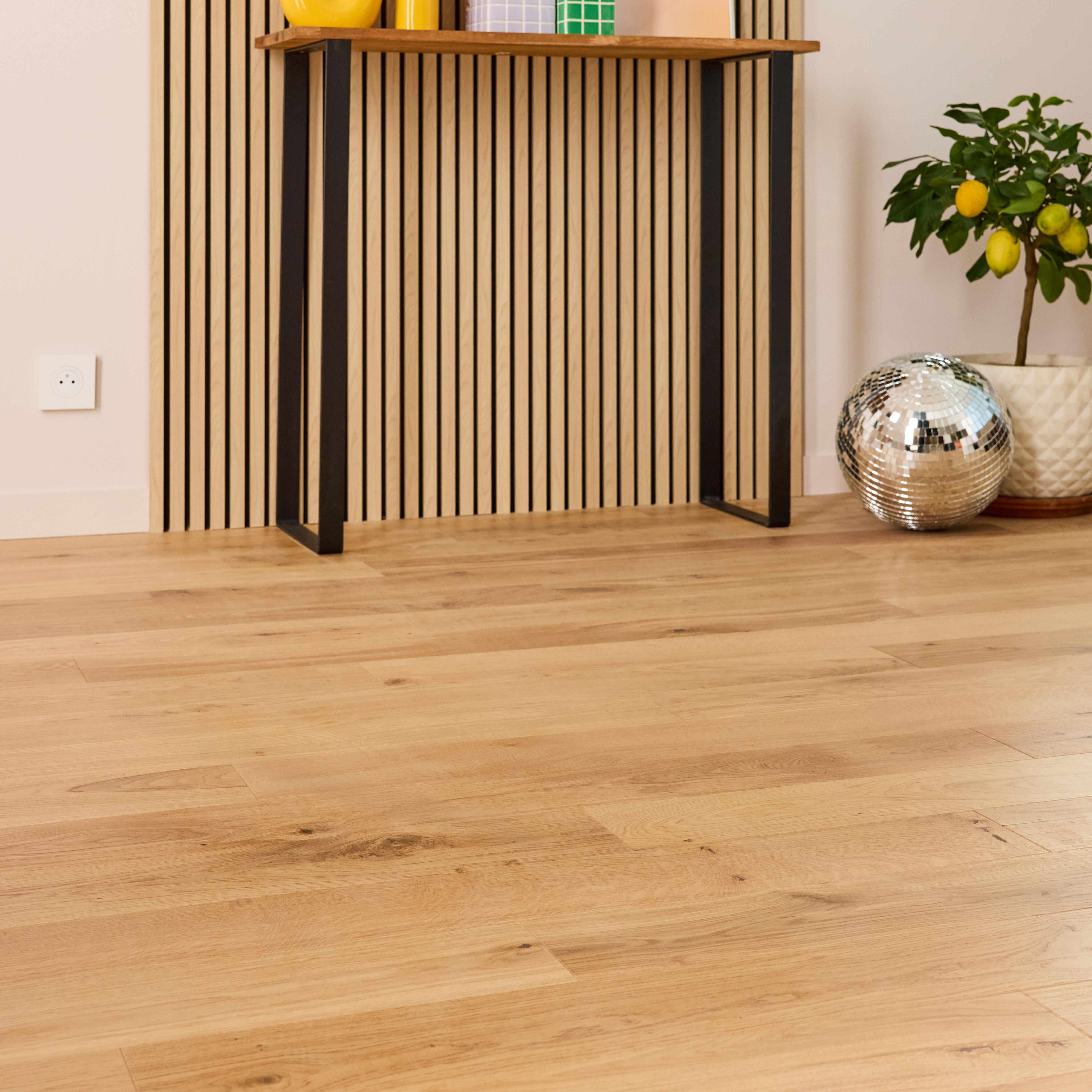 Parquet contrecollé chêne blond bohème vitrifié M BARLINEK, l.13 cm - 3