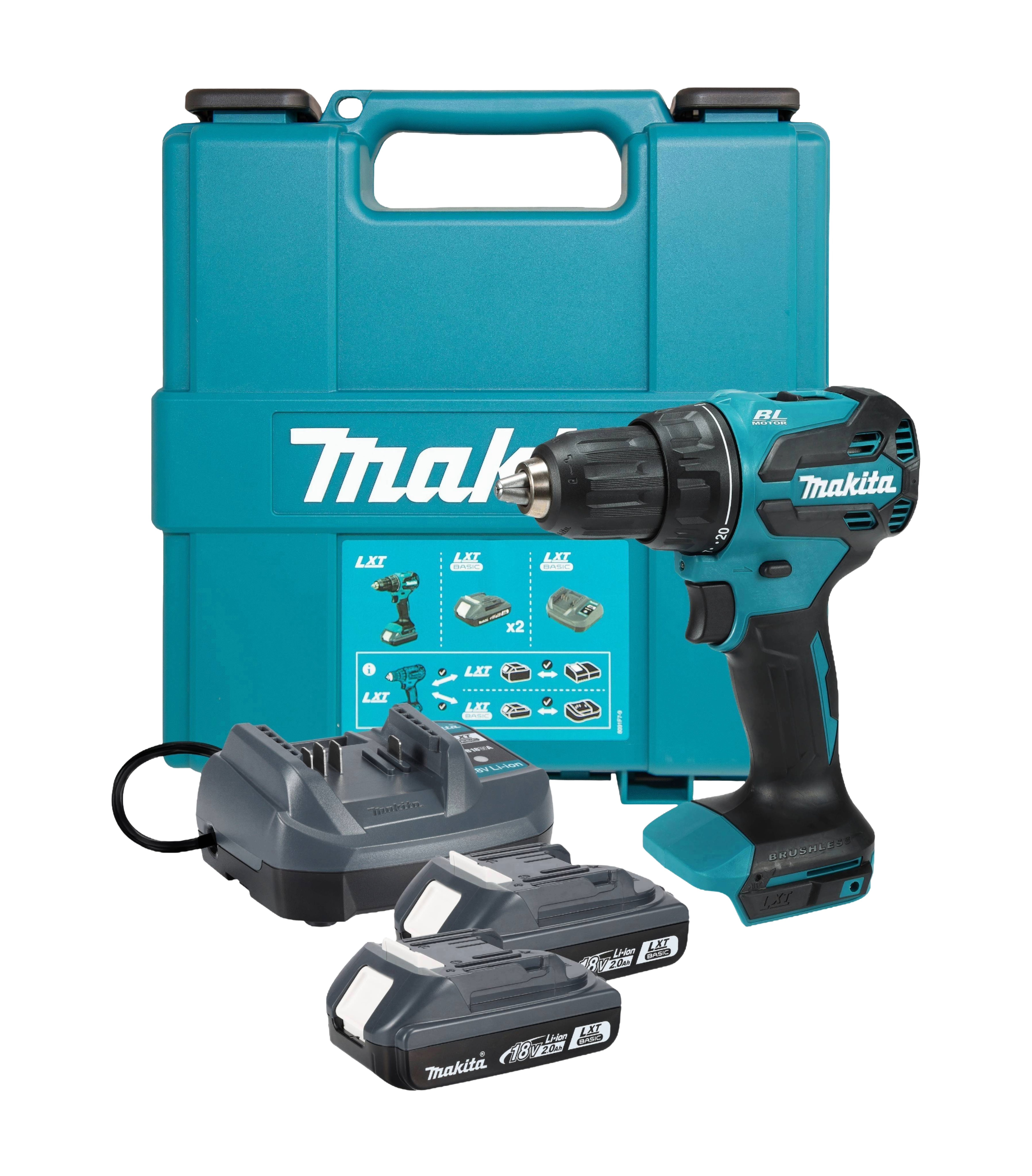 Wiertarko-wkrętarka akumulatorowa DDF490WVE 18 V 65 Nm Makita