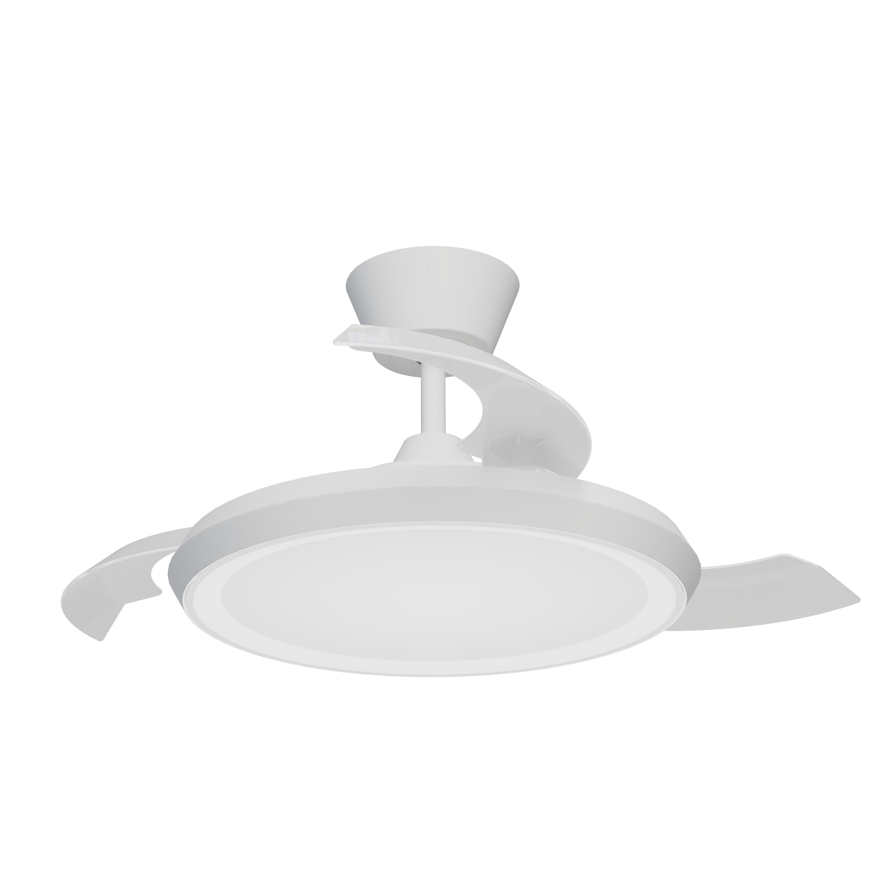 Ventilador de techo con luz silencioso DC 22W con mando ø89 cm Kira SULION blanco luz CCT 3 aspas retráctiles tipo lámpara| 6 velocidades| modo verano/invierno| temporizador| brisa| recomendado para <13m² - 3