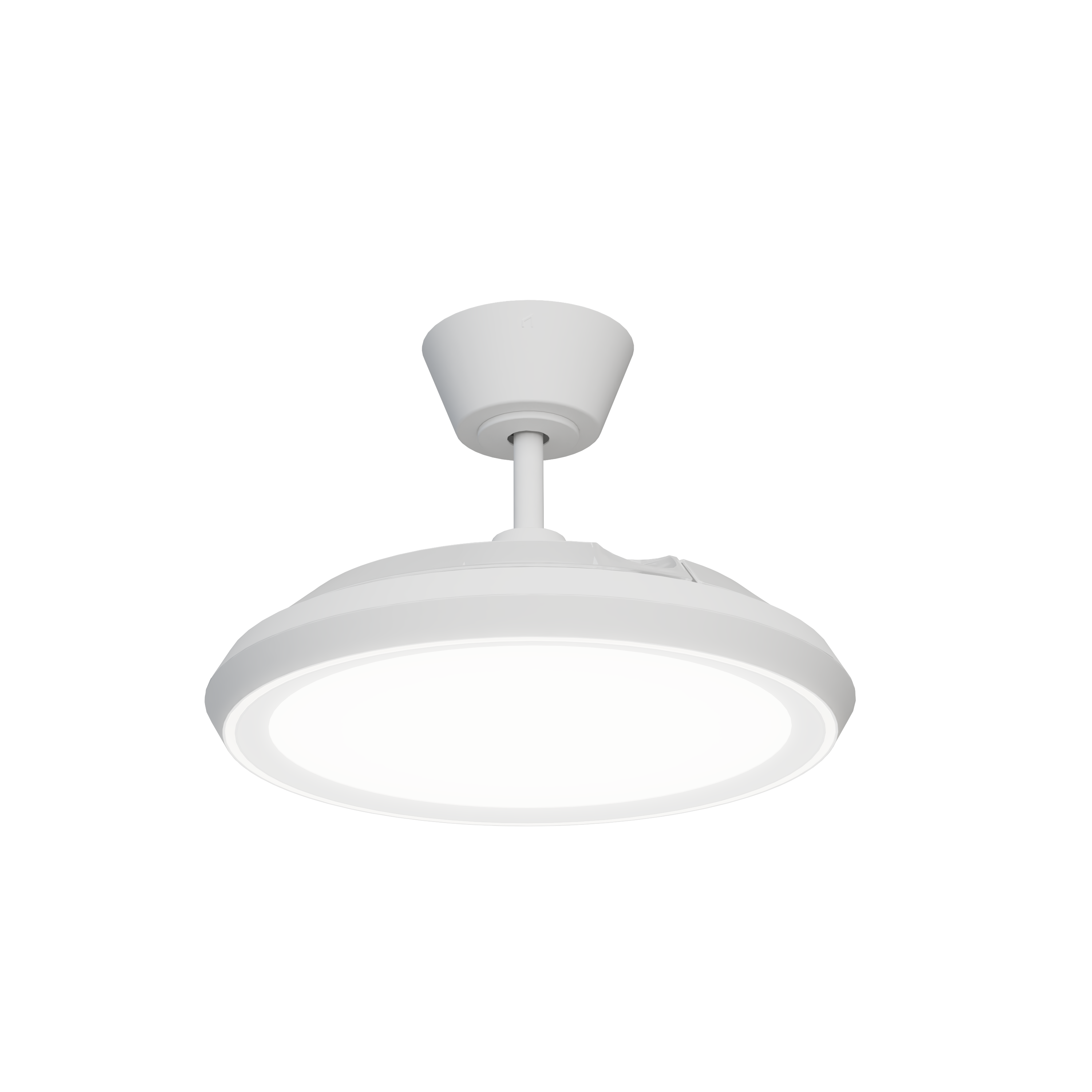 Ventilador de techo con luz silencioso DC 22W con mando ø89 cm Kira SULION blanco luz CCT 3 aspas retráctiles tipo lámpara| 6 velocidades| modo verano/invierno| temporizador| brisa| recomendado para <13m² - 2