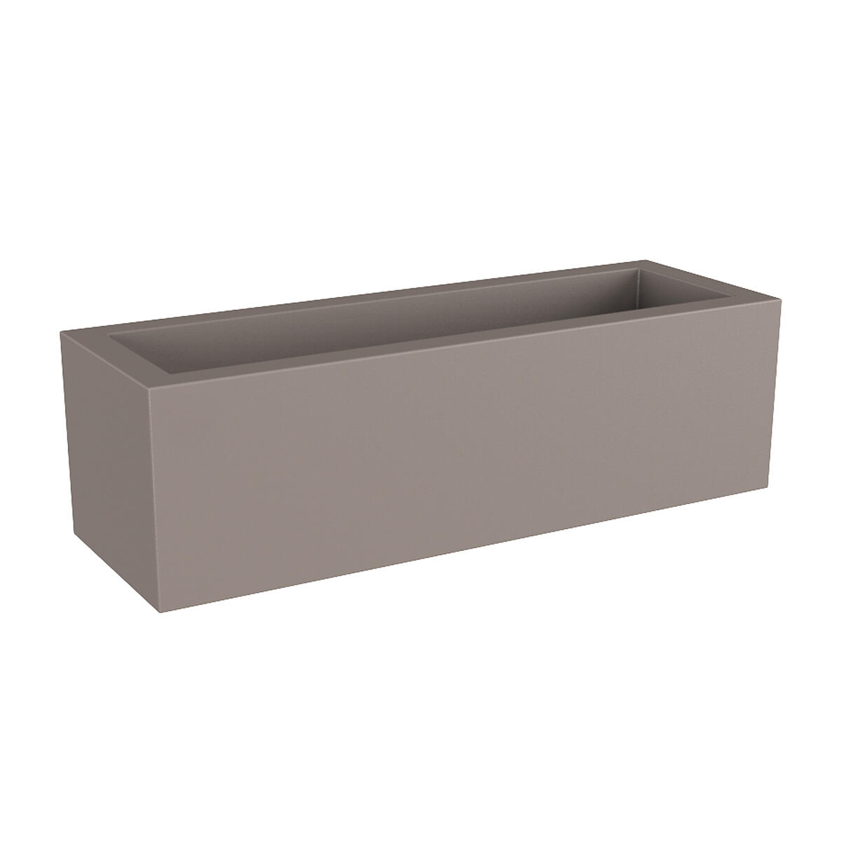 Maceta de polietileno newgarden 60 x 18 cm marrón