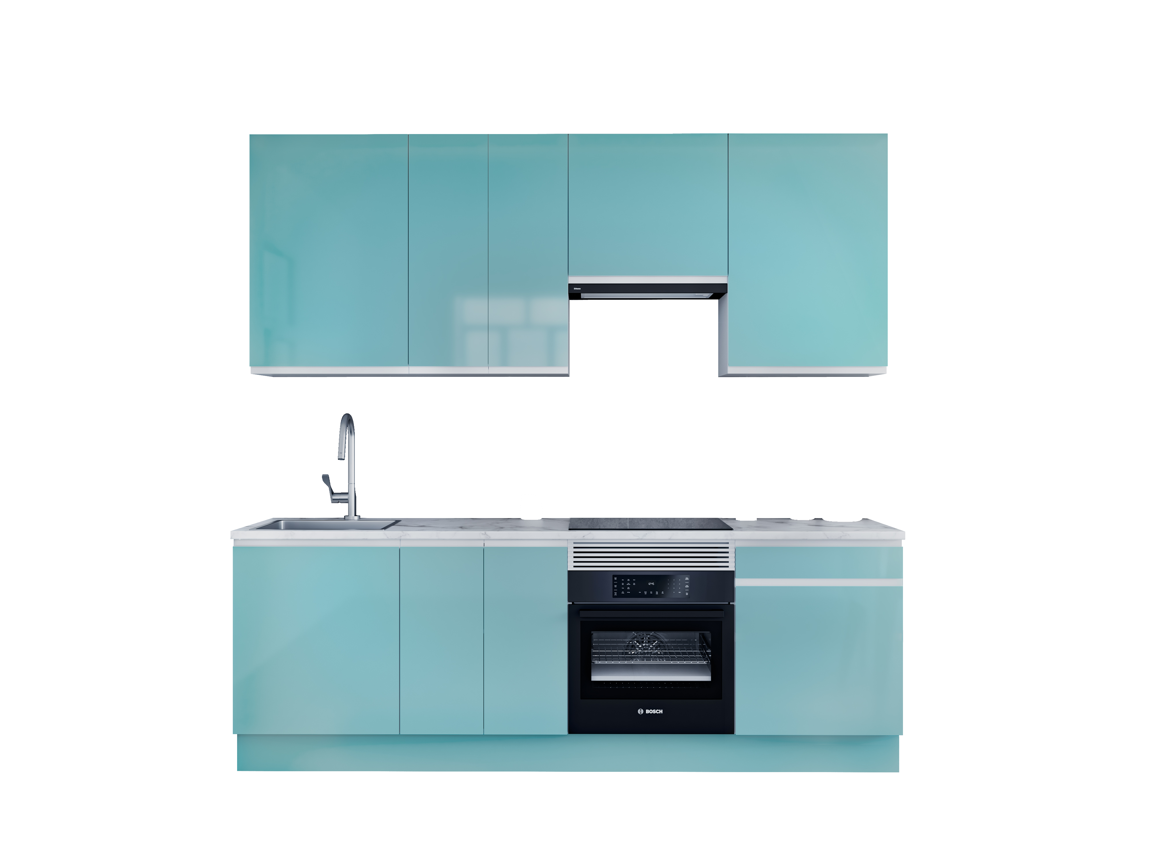 Cocina en kit FINESTRAT aguamarina 240 cm  - 3