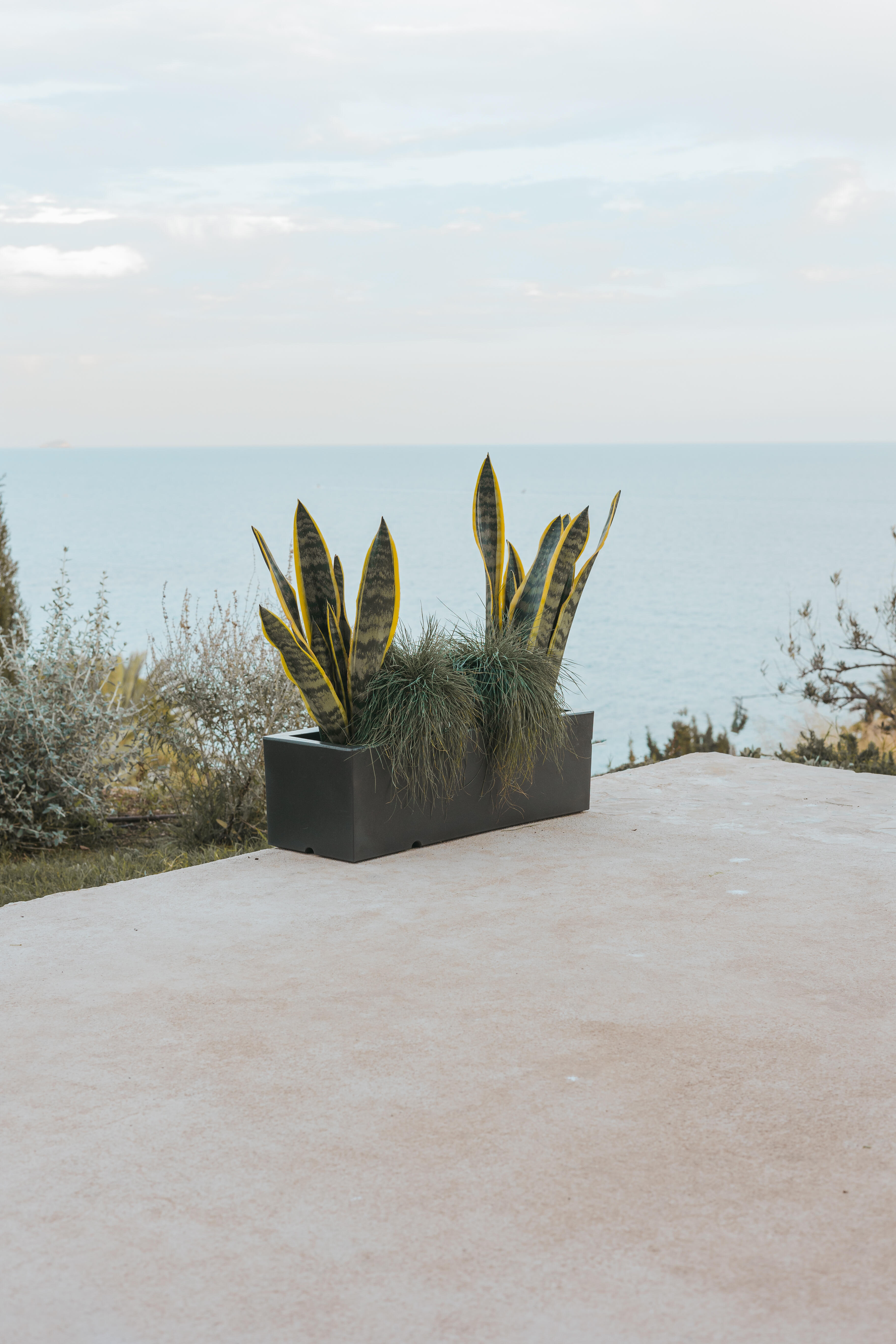Maceta de polietileno NEWGARDEN 60 x 18 cm gris - 4