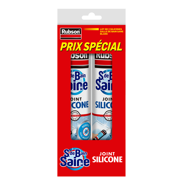 Silicone RUBSON, blanc, 2 x 280 ml
