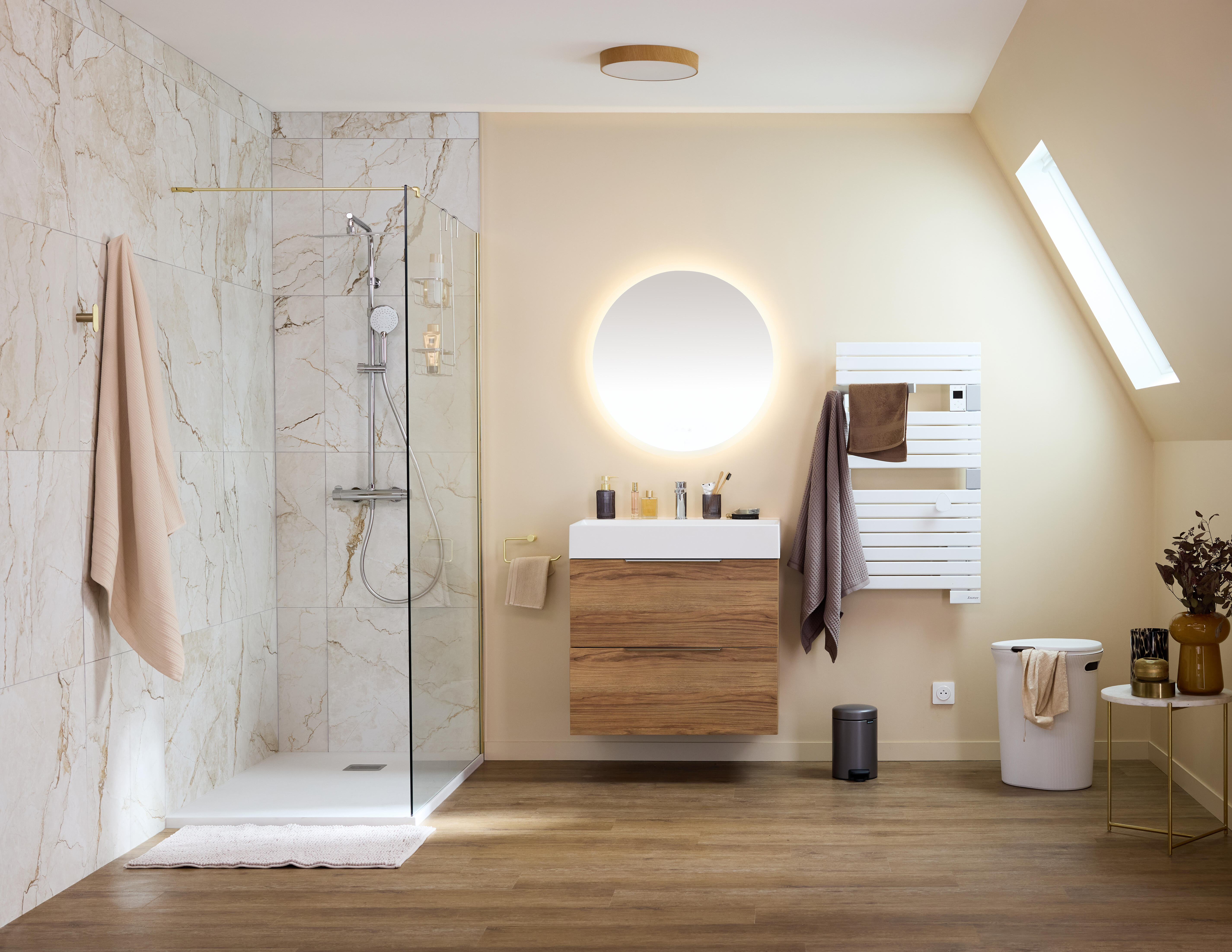 Conjunto de duche com torneira termostática cromado Sensea Icone - 3